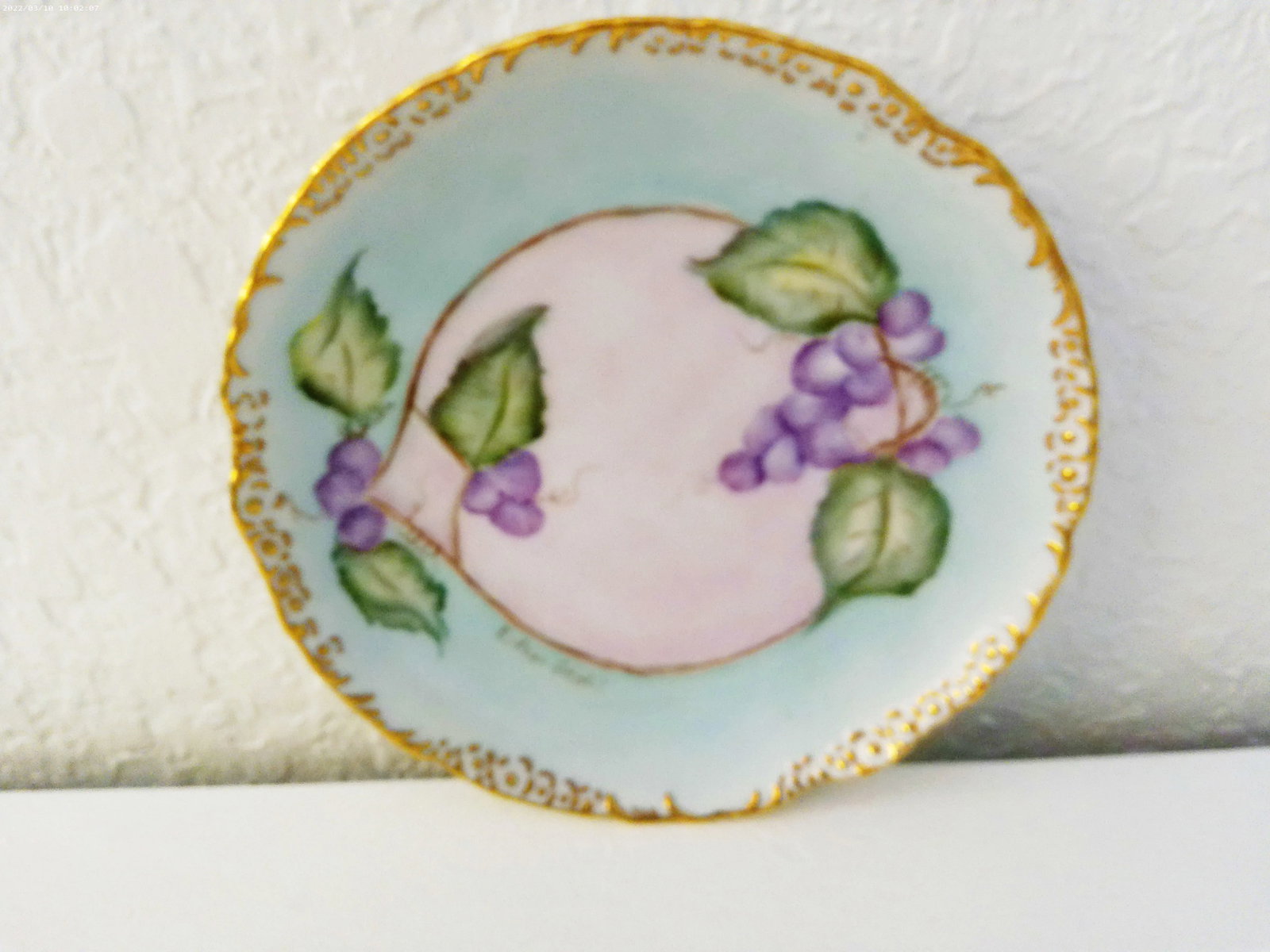 Vintage Porcelain Floral Berry Bowl/Butter Bowl & Underplate - 6