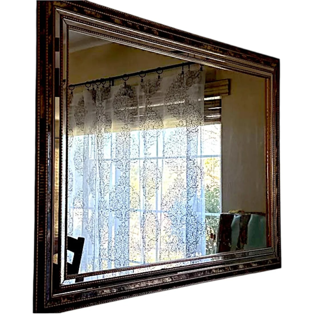 20th Century Large Vintage Beveled Wall Mirror With Ornate Multi-Layereed Gilt Frame - 10