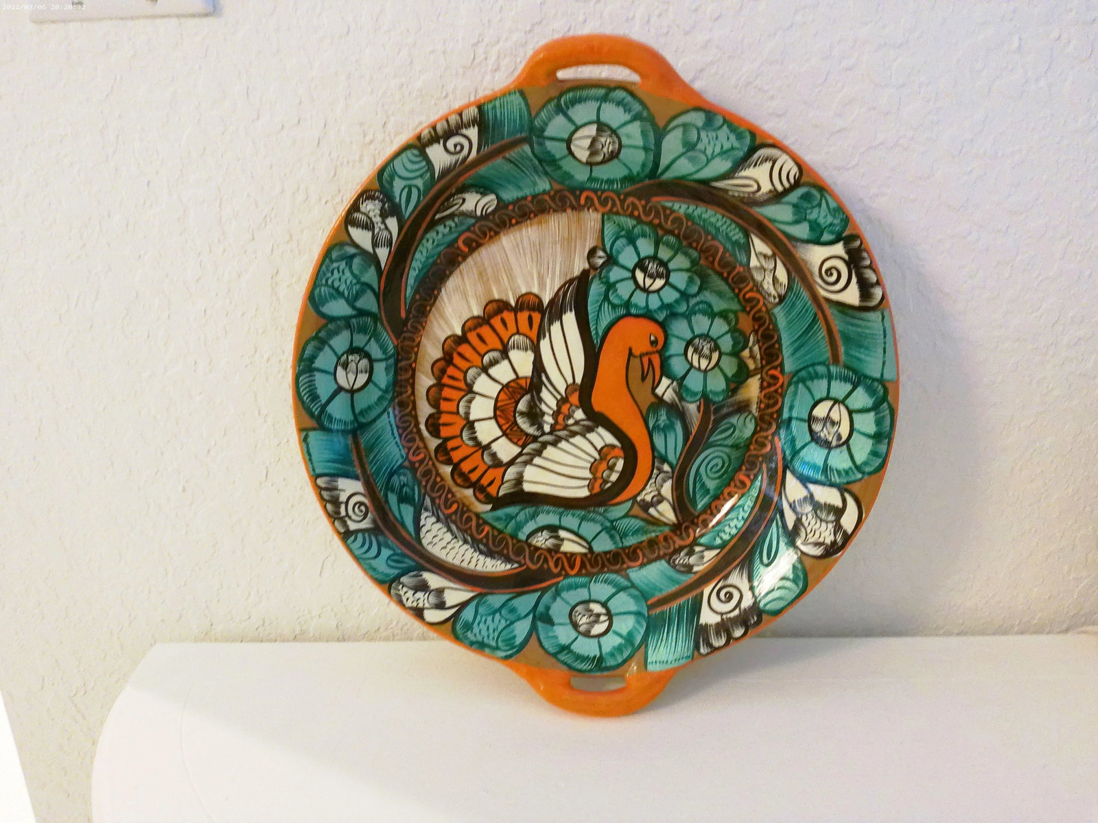 1970s Artisanal Mexican Talavera Pottery Centerpiece Bowl - 2