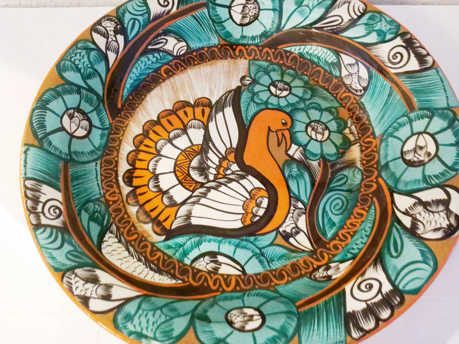 1970s Artisanal Mexican Talavera Pottery Centerpiece Bowl - 3