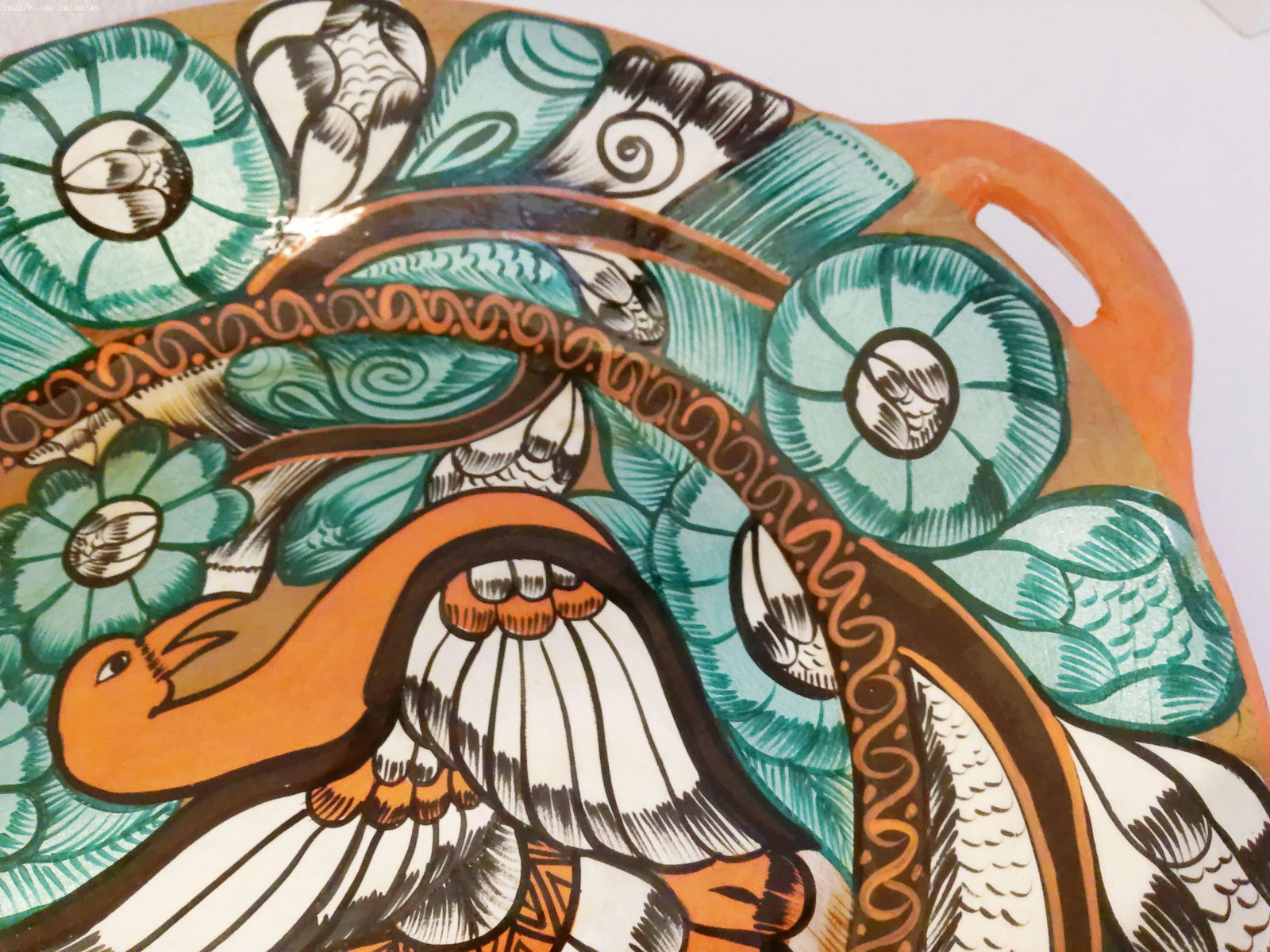 1970s Artisanal Mexican Talavera Pottery Centerpiece Bowl - 4