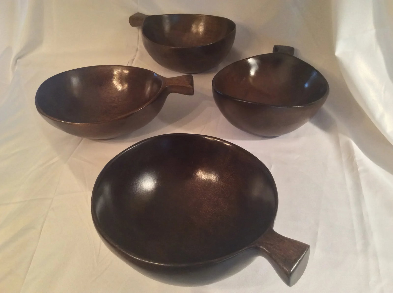 David Auld Mid Century Hand Carved Bowls - Set of 4 - 12