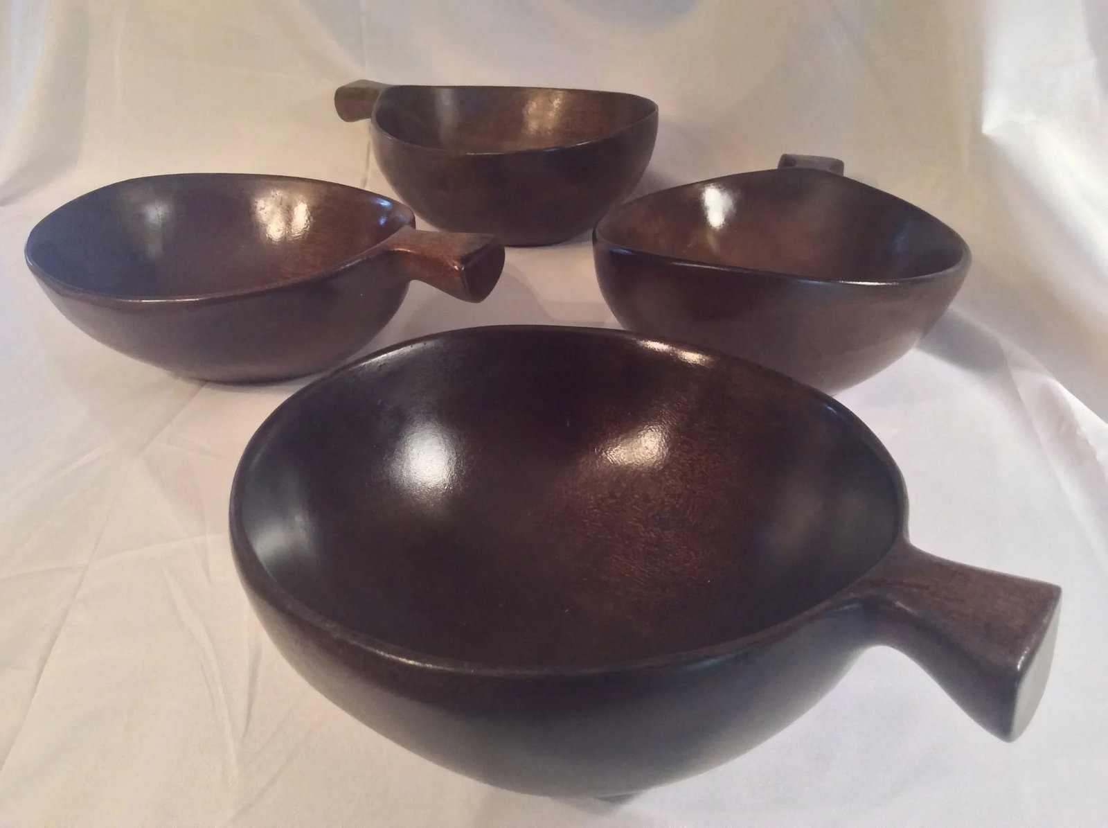 David Auld Mid Century Hand Carved Bowls - Set of 4 - 2