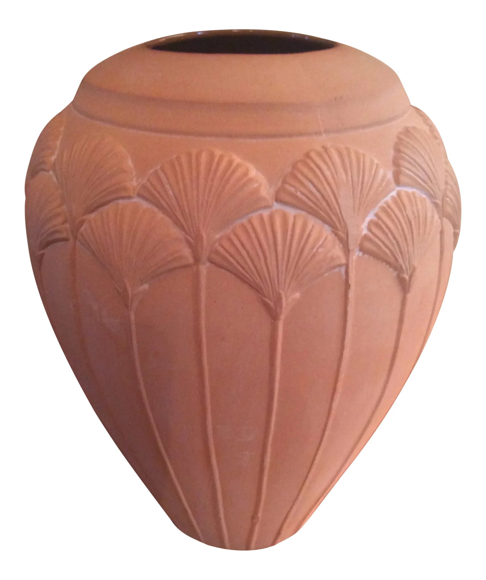 Contemporary Terra-Cotta Art Deco Inspired Vase: Stunning. Simple. Earthy. Elegant. Serene. Last time I saw a vase that made me feel so connected to my surroundings. I was in the King Tut Exhibition in New York City in the 1980's. Take this piece