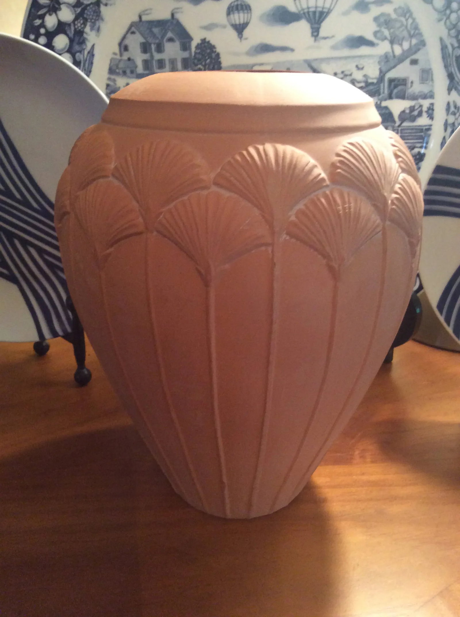 Contemporary Terra-Cotta Art Deco Inspired Vase - 4