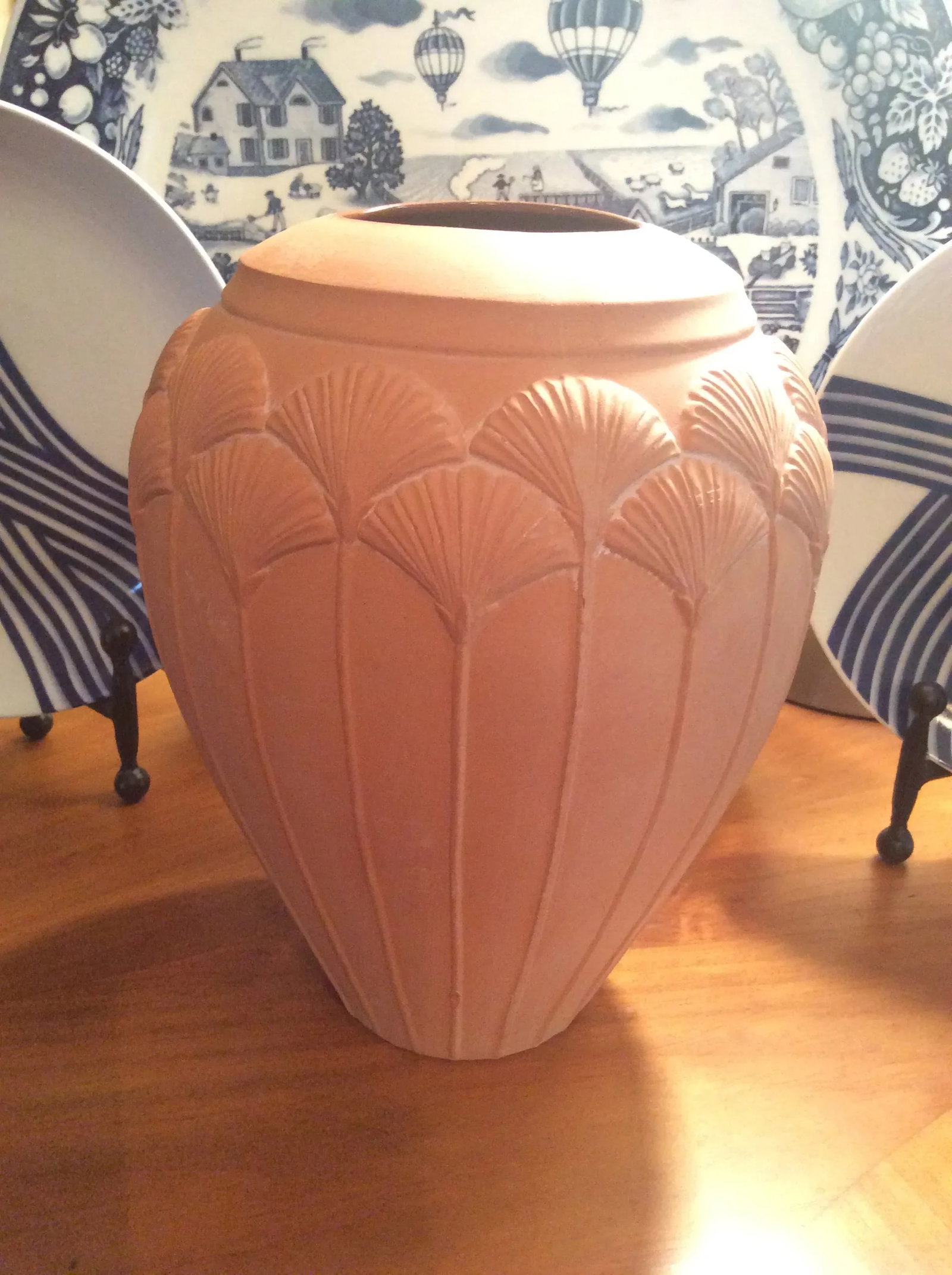 Contemporary Terra-Cotta Art Deco Inspired Vase - 5