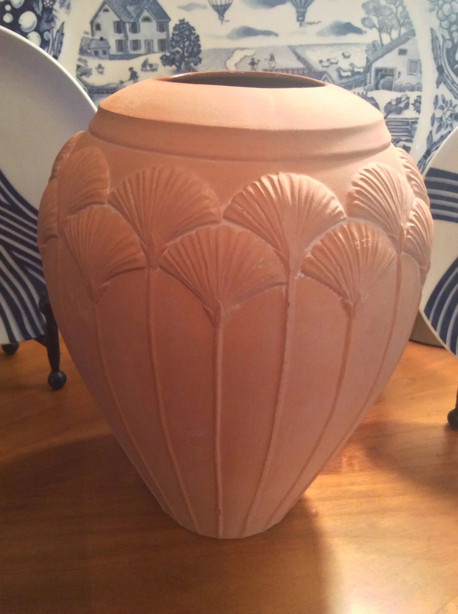 Contemporary Terra-Cotta Art Deco Inspired Vase - 6