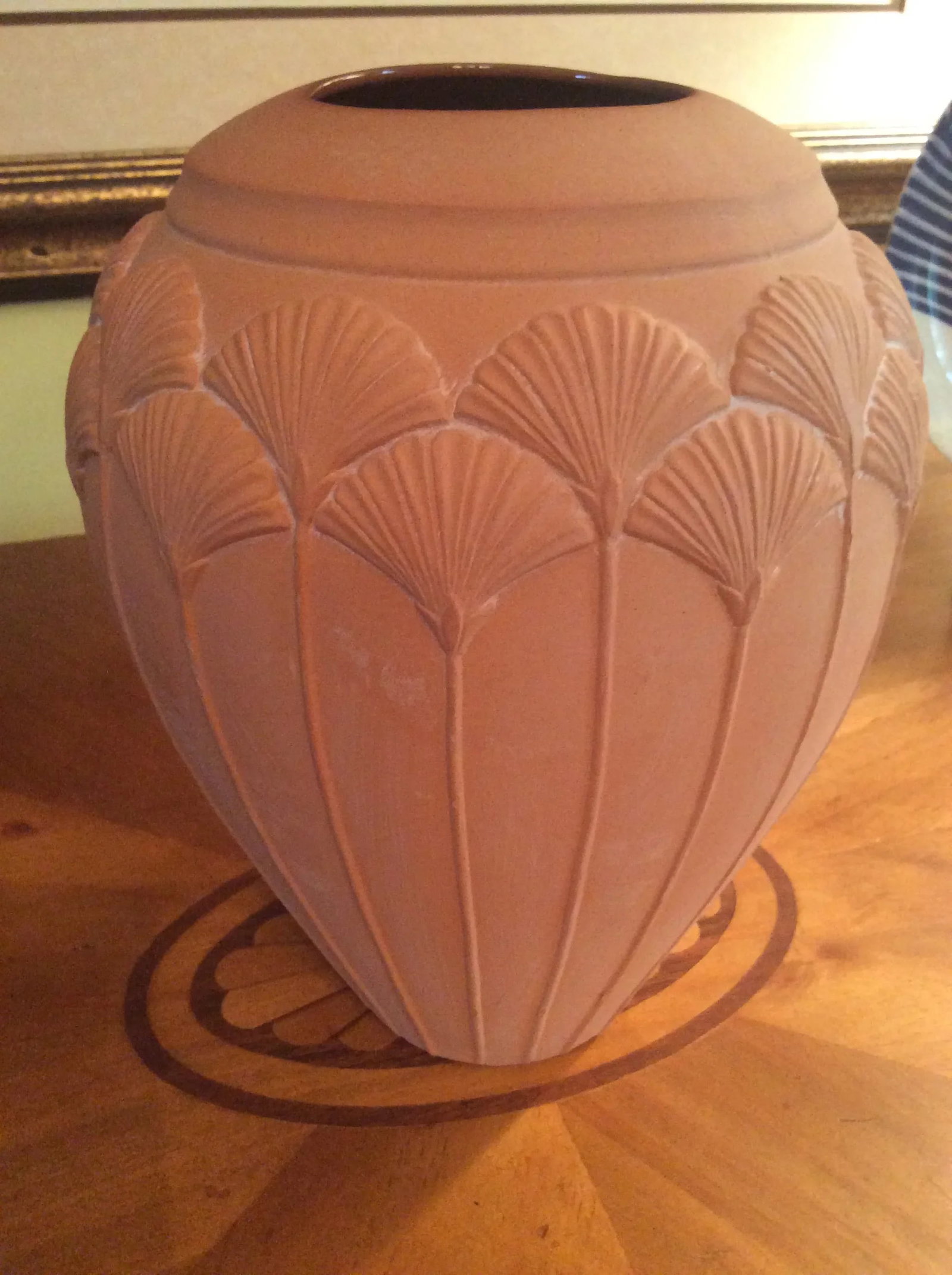 Contemporary Terra-Cotta Art Deco Inspired Vase - 8