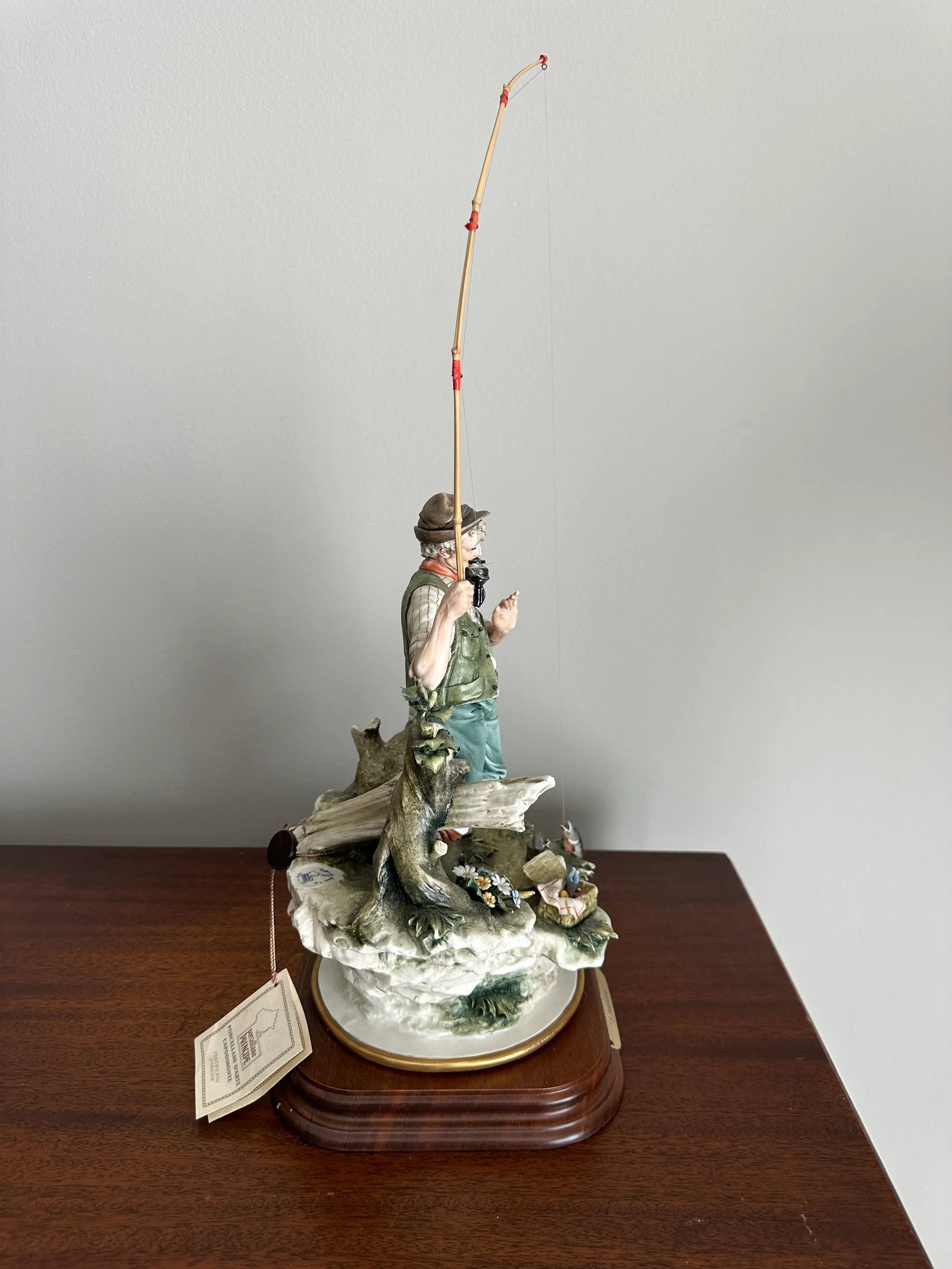 Vintage Capo Di Monte Capodimonte "Il Pescatore" the Fisherman Porcelain Sculpture - 4