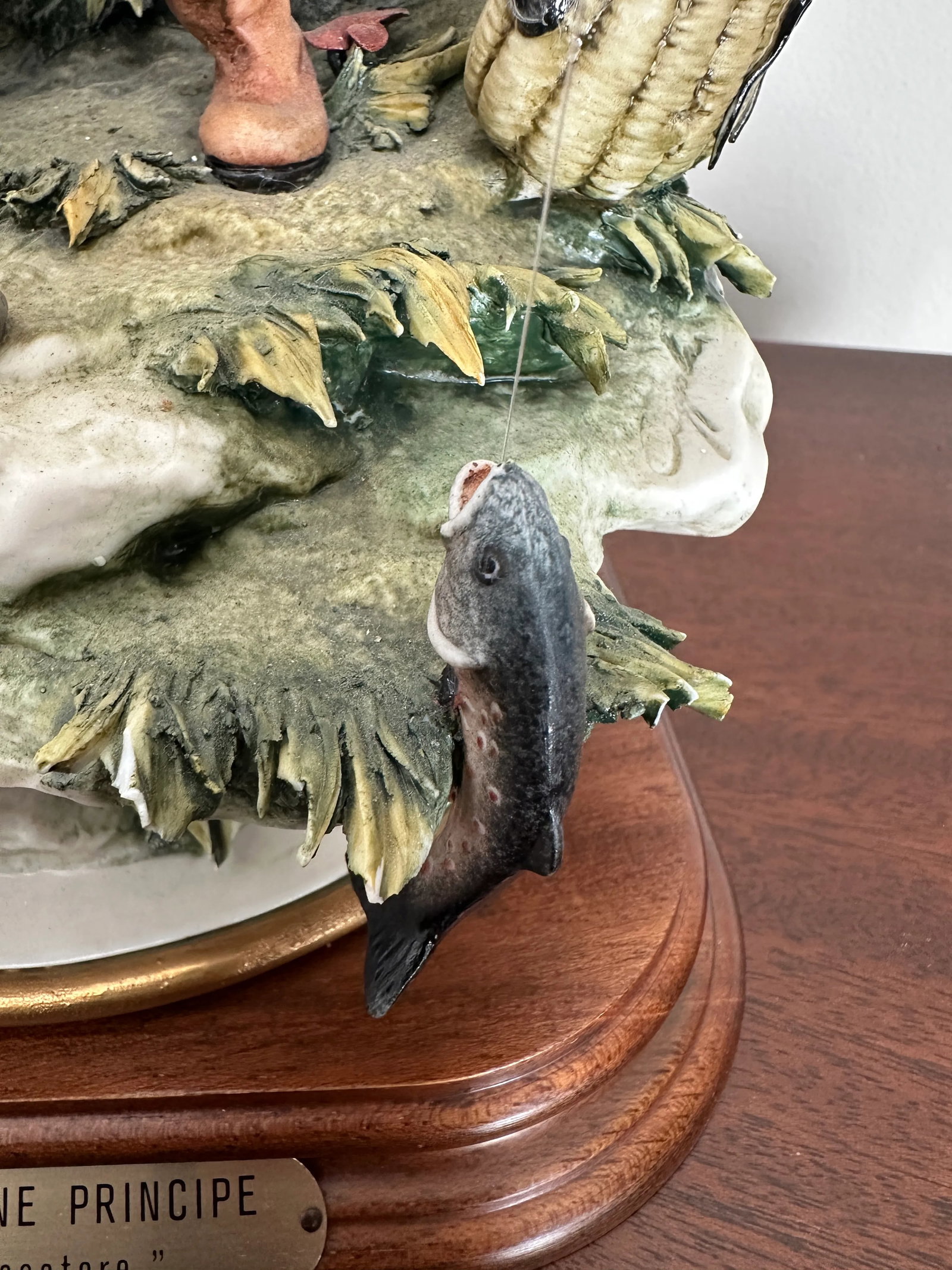 Vintage Capo Di Monte Capodimonte "Il Pescatore" the Fisherman Porcelain Sculpture - 6