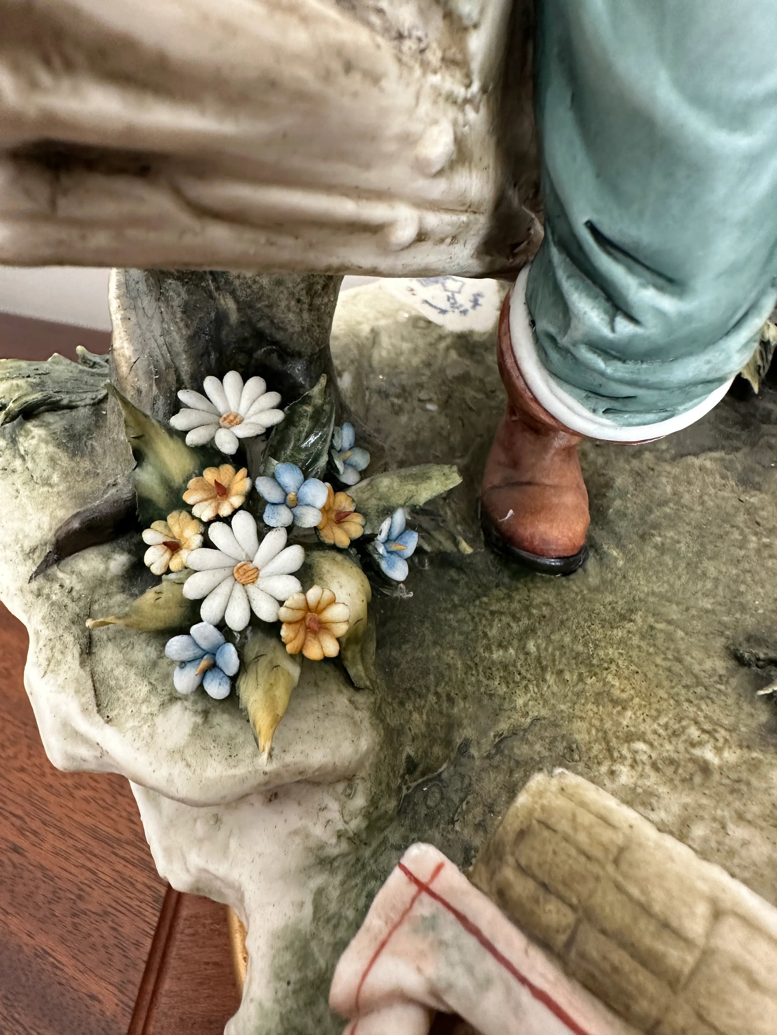 Vintage Capo Di Monte Capodimonte "Il Pescatore" the Fisherman Porcelain Sculpture - 7