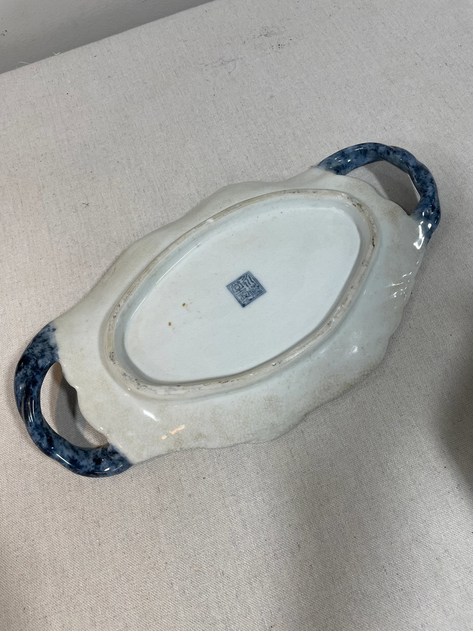 Early 19th Century Antique Lidded Tureen and Under Plate in Dutch Delft Style - 11