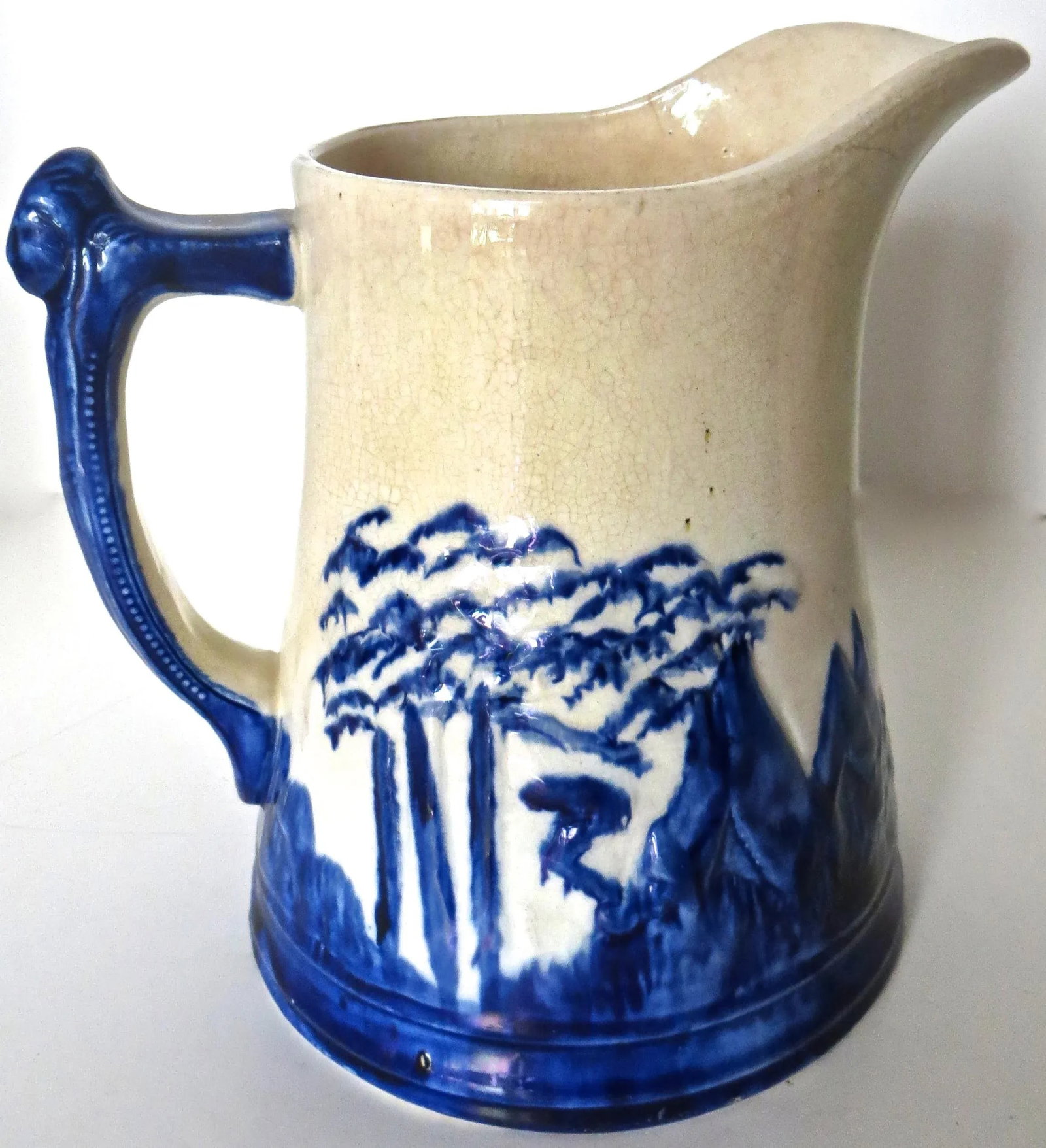 "Sleepy Eye" Complete Set of 5 Stoneware Pitchers, American, Circa 1905 - 4