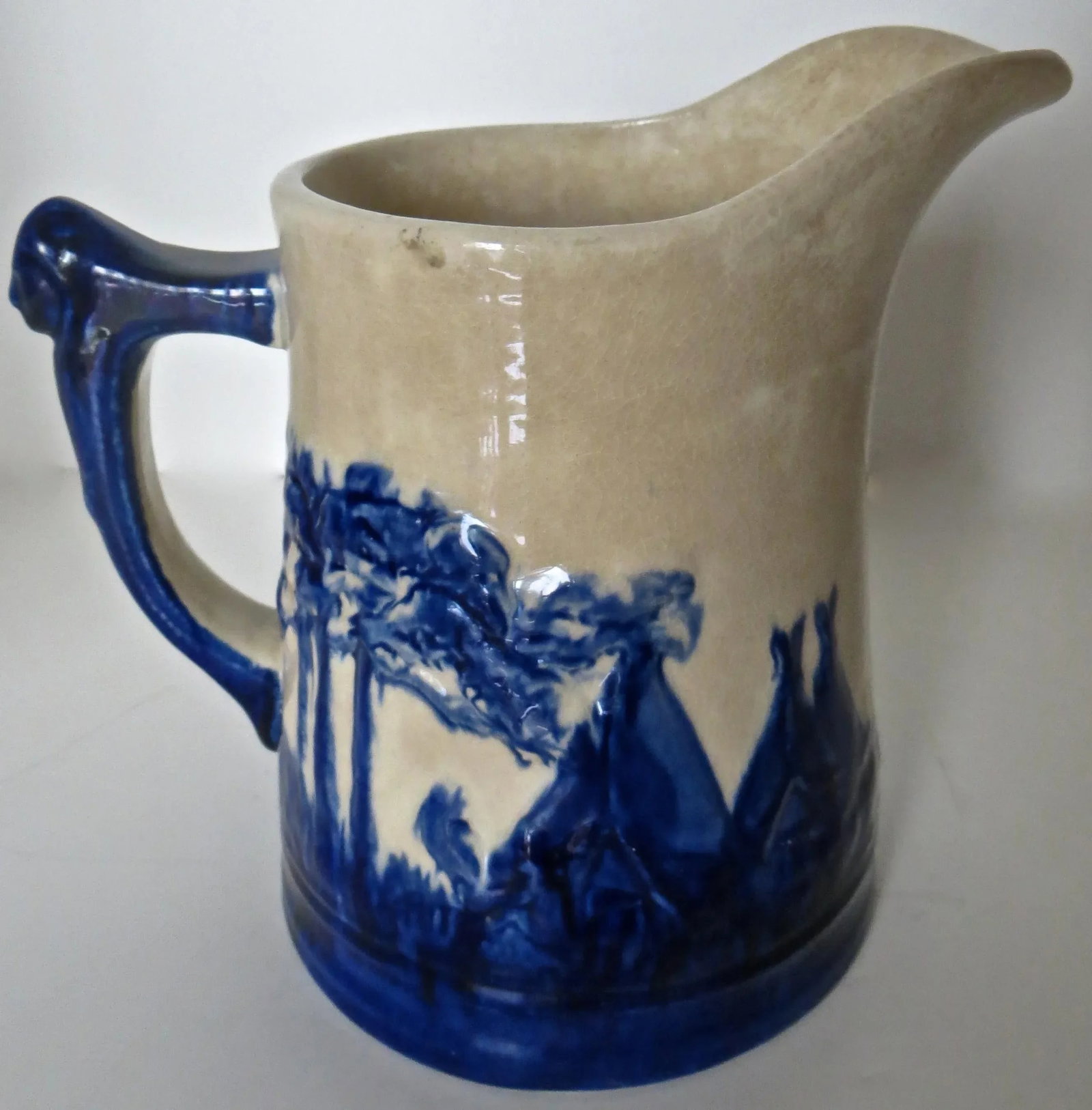 "Sleepy Eye" Complete Set of 5 Stoneware Pitchers, American, Circa 1905 - 8