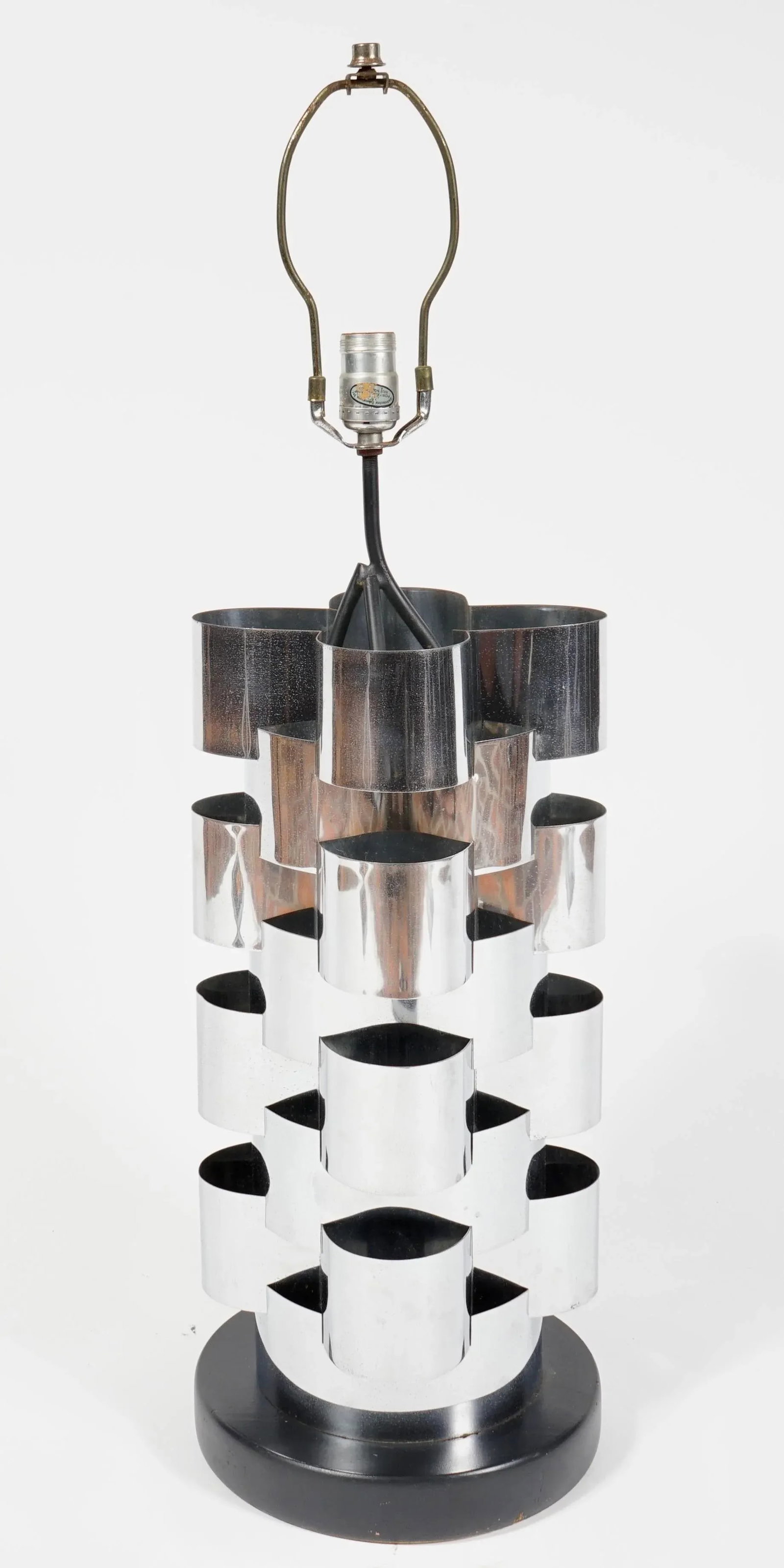 Mid 20th Century Mid Century Modern Chrome Brutalist Table Lamp by Curtis Jere - 2