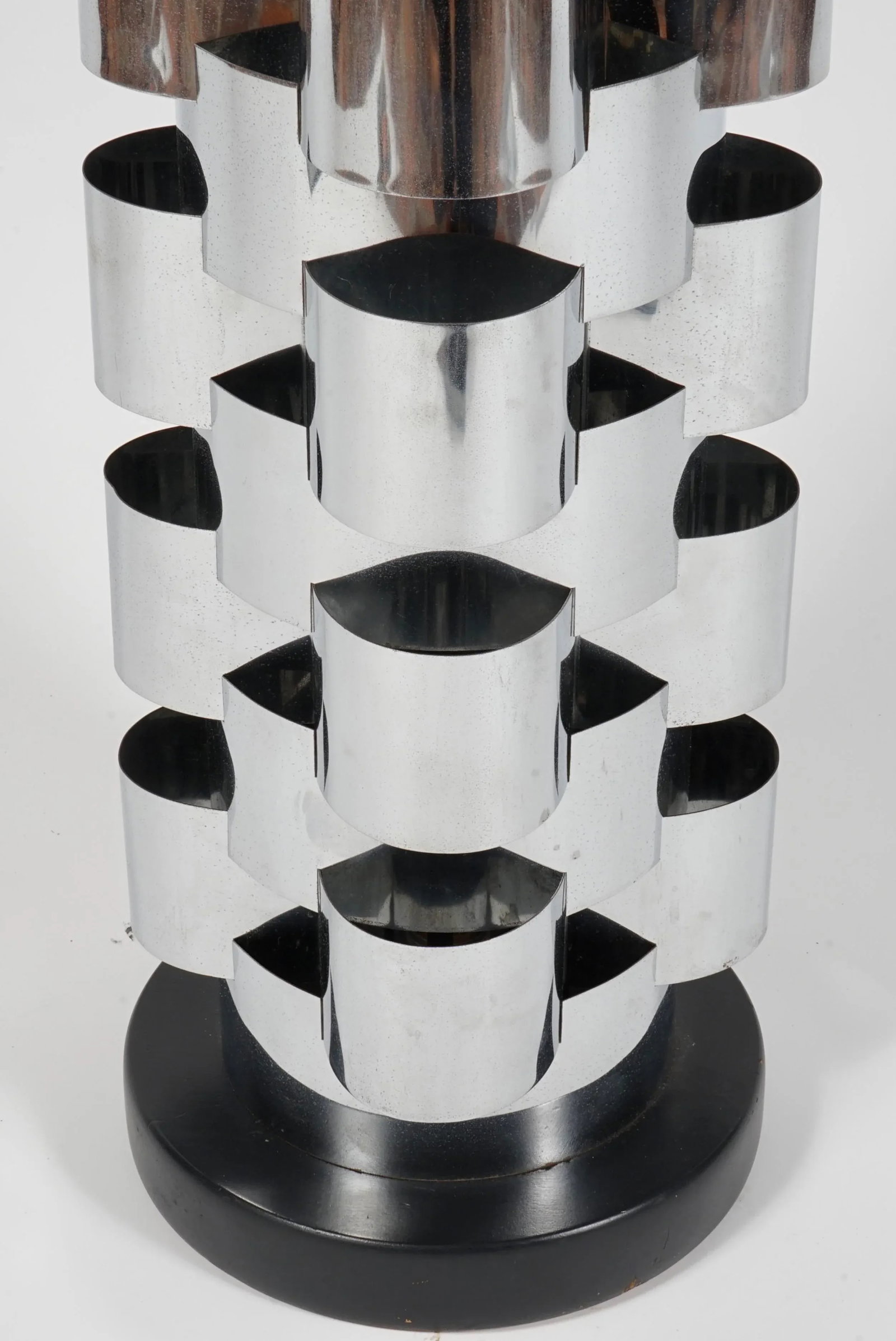 Mid 20th Century Mid Century Modern Chrome Brutalist Table Lamp by Curtis Jere - 4