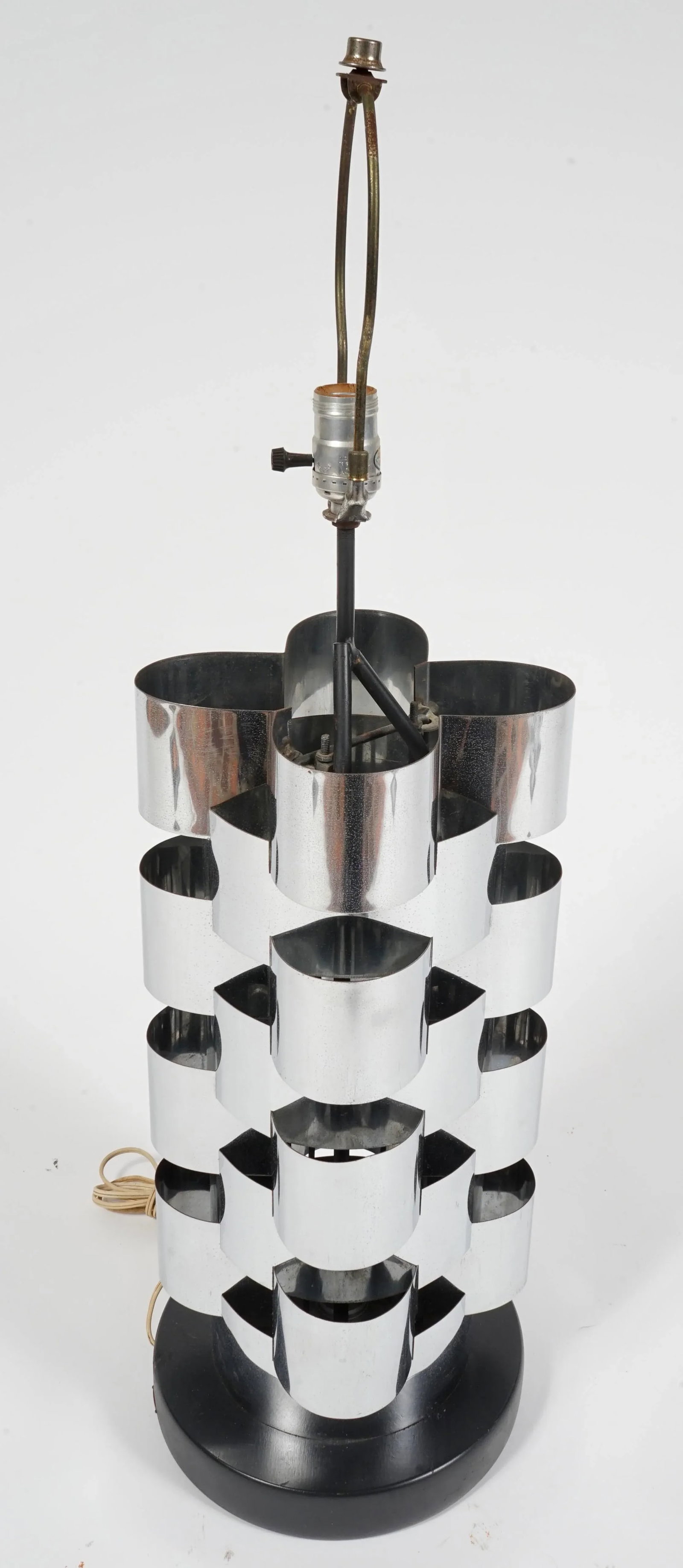 Mid 20th Century Mid Century Modern Chrome Brutalist Table Lamp by Curtis Jere - 5