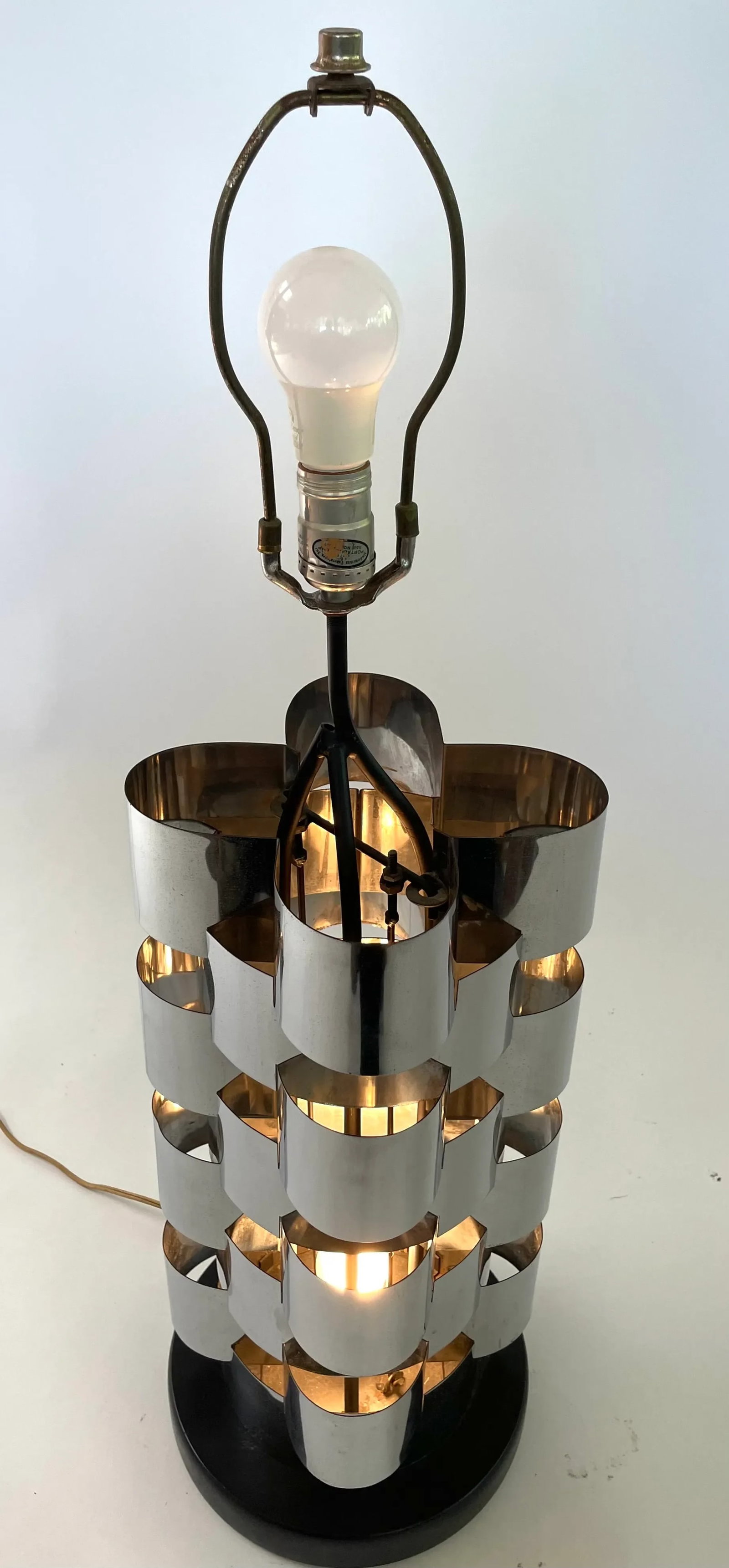 Mid 20th Century Mid Century Modern Chrome Brutalist Table Lamp by Curtis Jere - 9