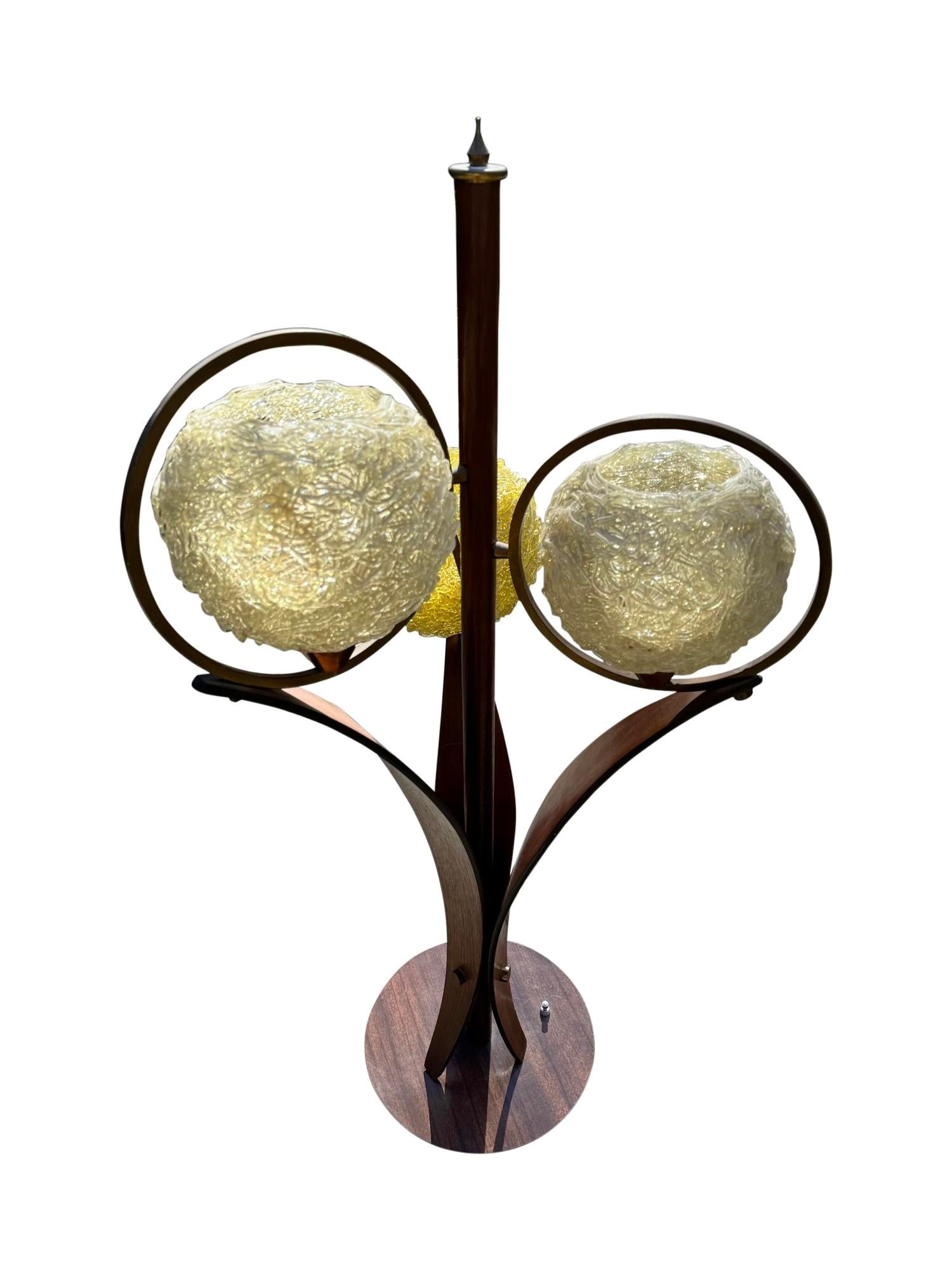 Mid-Century Spaghetti-Lucite Bent-Plywood Table Lamp - 3