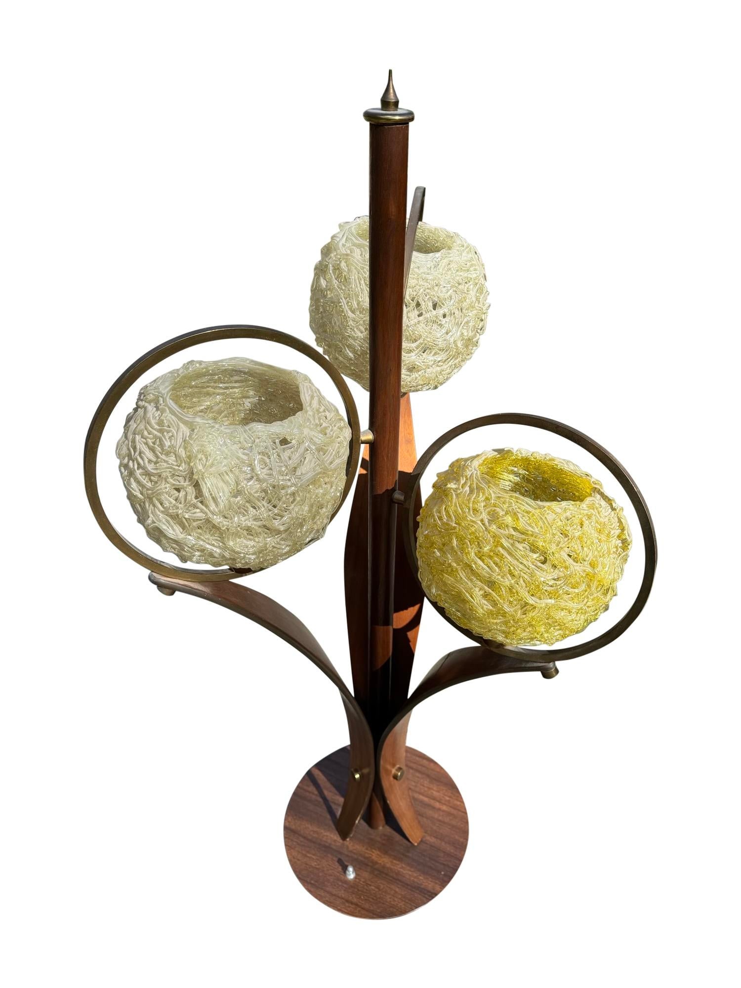 Mid-Century Spaghetti-Lucite Bent-Plywood Table Lamp - 7