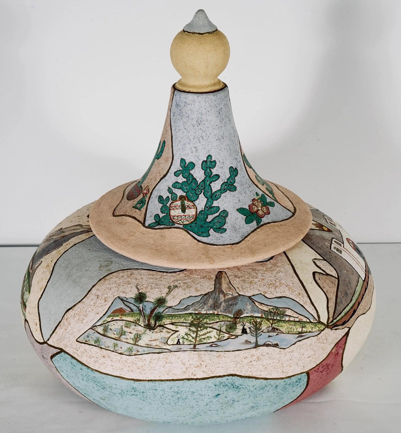 1970s Mexican Ceramic Vase With Top - 4