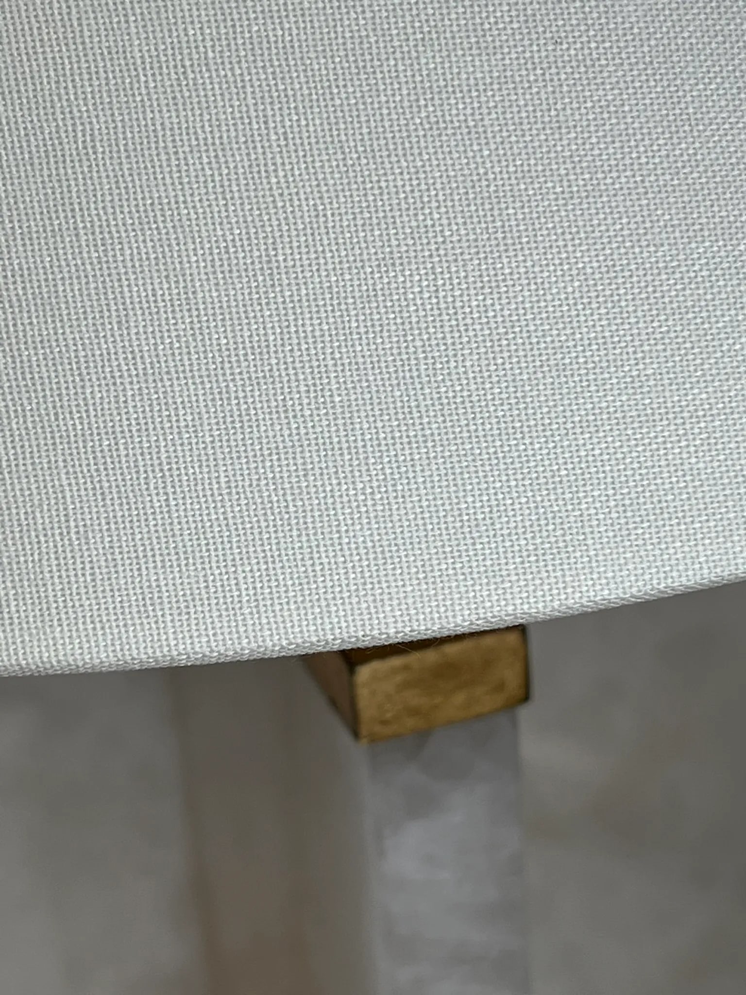 Visual Comfort Cameron Table Lamp Natural Quartz, Gilded Iron, White Linen Shade - 8