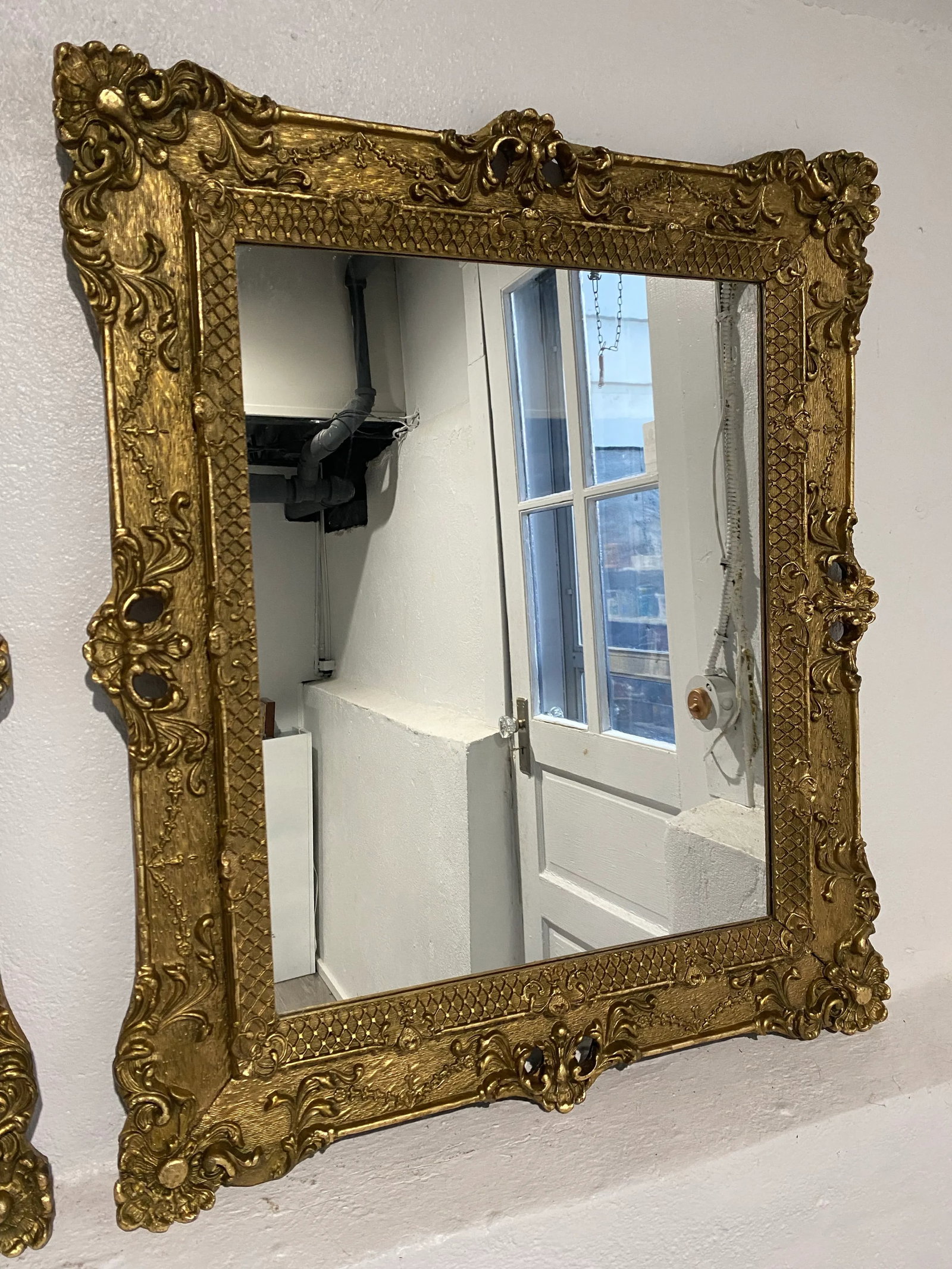 Early 20th Century Ornate Gilded Regency Mirrors- Set of 2 - 3
