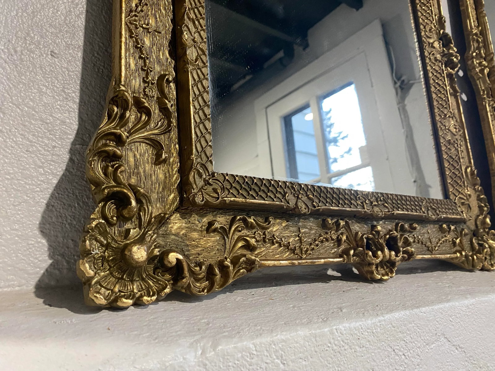 Early 20th Century Ornate Gilded Regency Mirrors- Set of 2 - 5