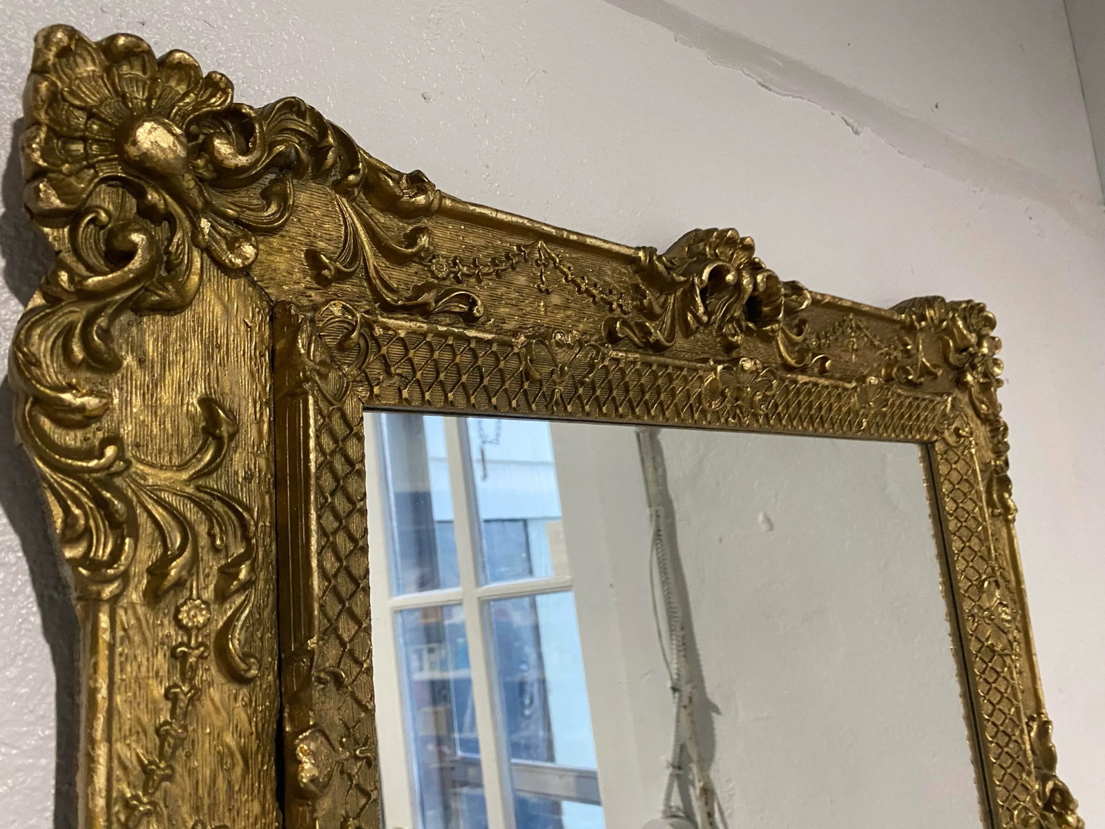 Early 20th Century Ornate Gilded Regency Mirrors- Set of 2 - 9