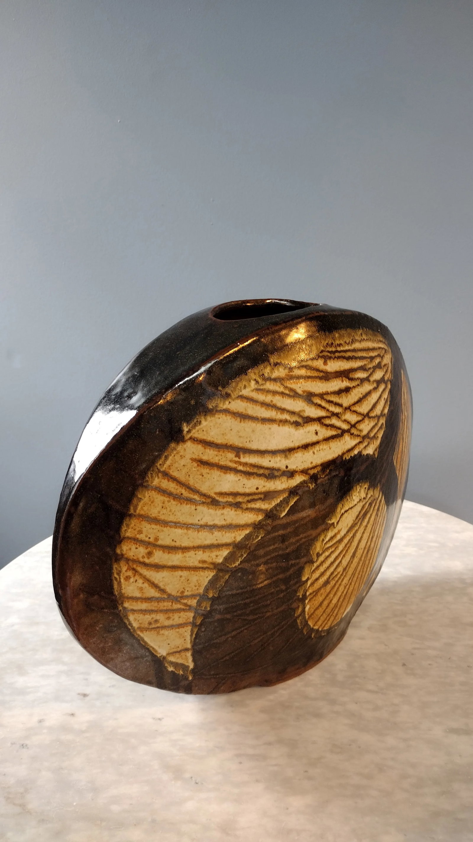 1970s Large Ceramic Vase by Aleph Hammer - 14