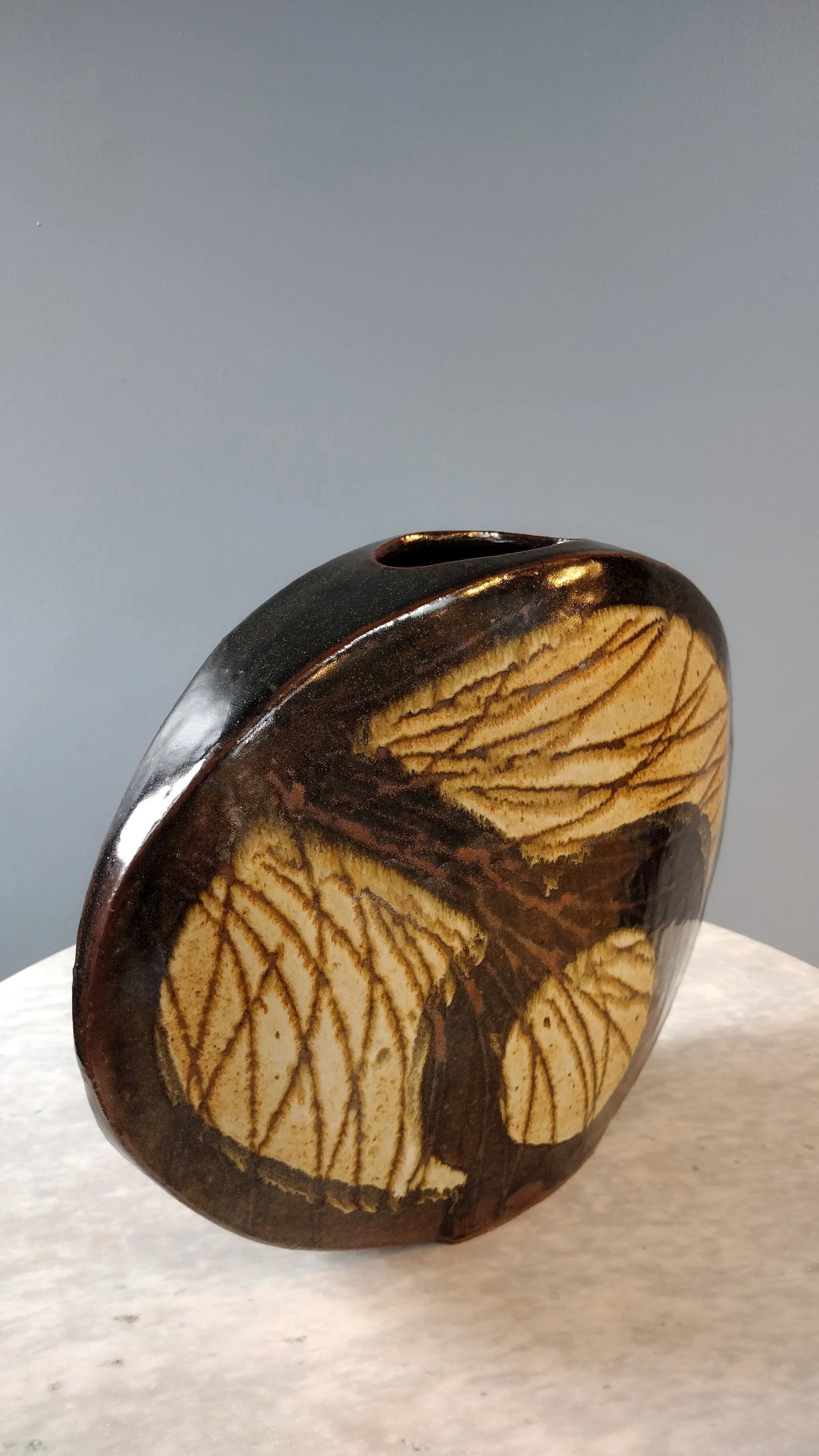 1970s Large Ceramic Vase by Aleph Hammer - 17