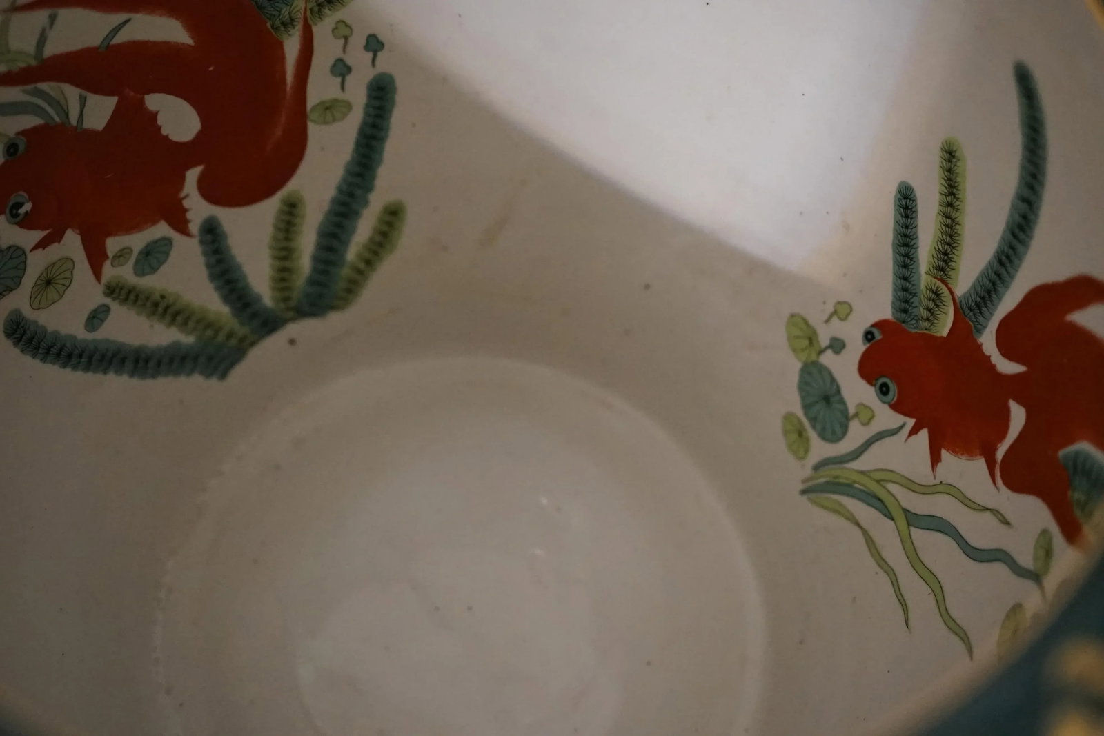 Chinese Canton Vintage Enamel Gilt Dark-Green-Ground Jardinieres - set of 2 - 2