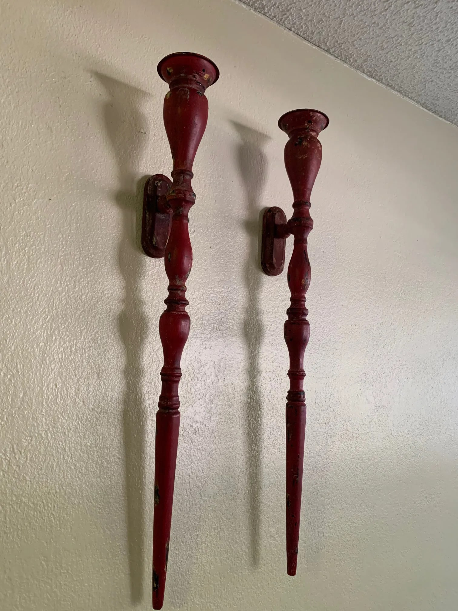 Industrial Rustic Wall Cast Iron Sconces - a Pair - 10