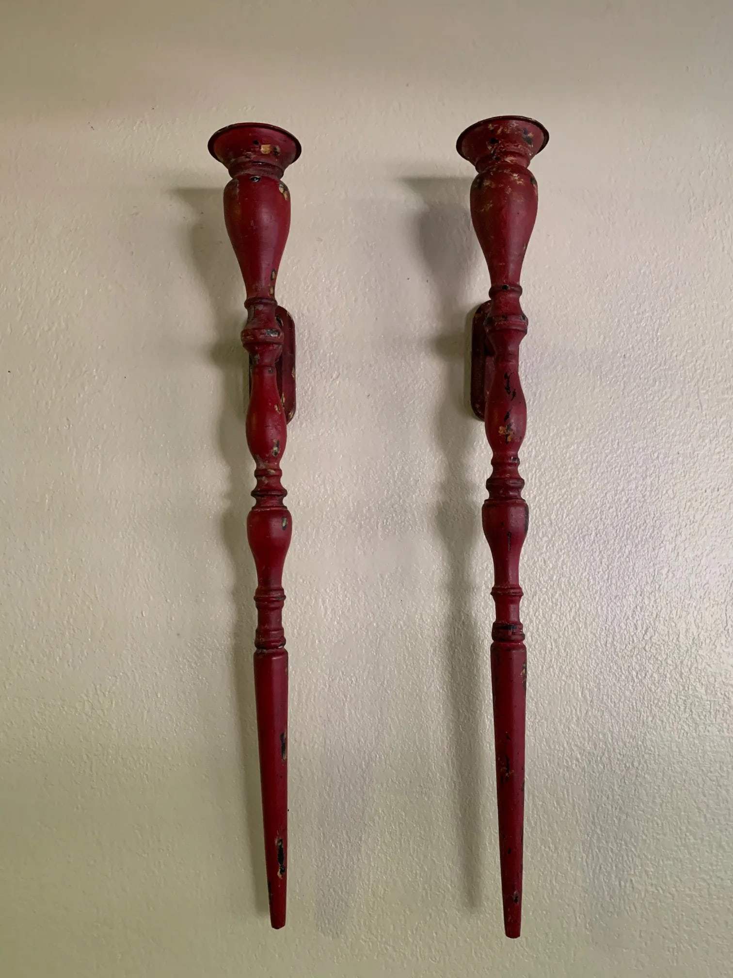 Industrial Rustic Wall Cast Iron Sconces - a Pair - 12