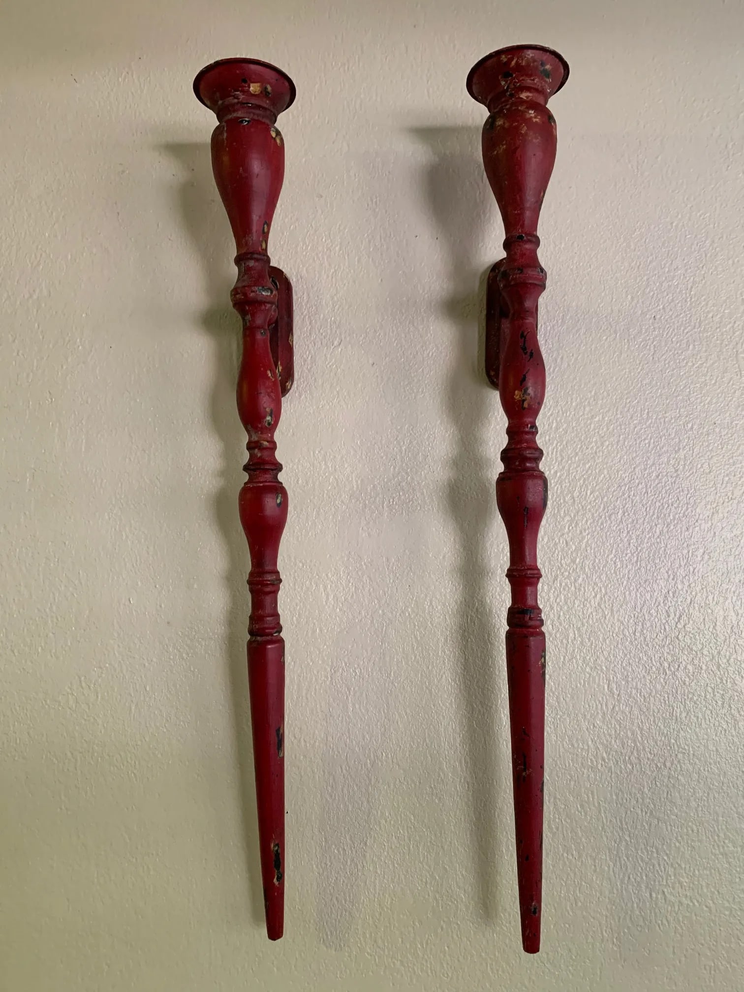 Industrial Rustic Wall Cast Iron Sconces - a Pair - 3