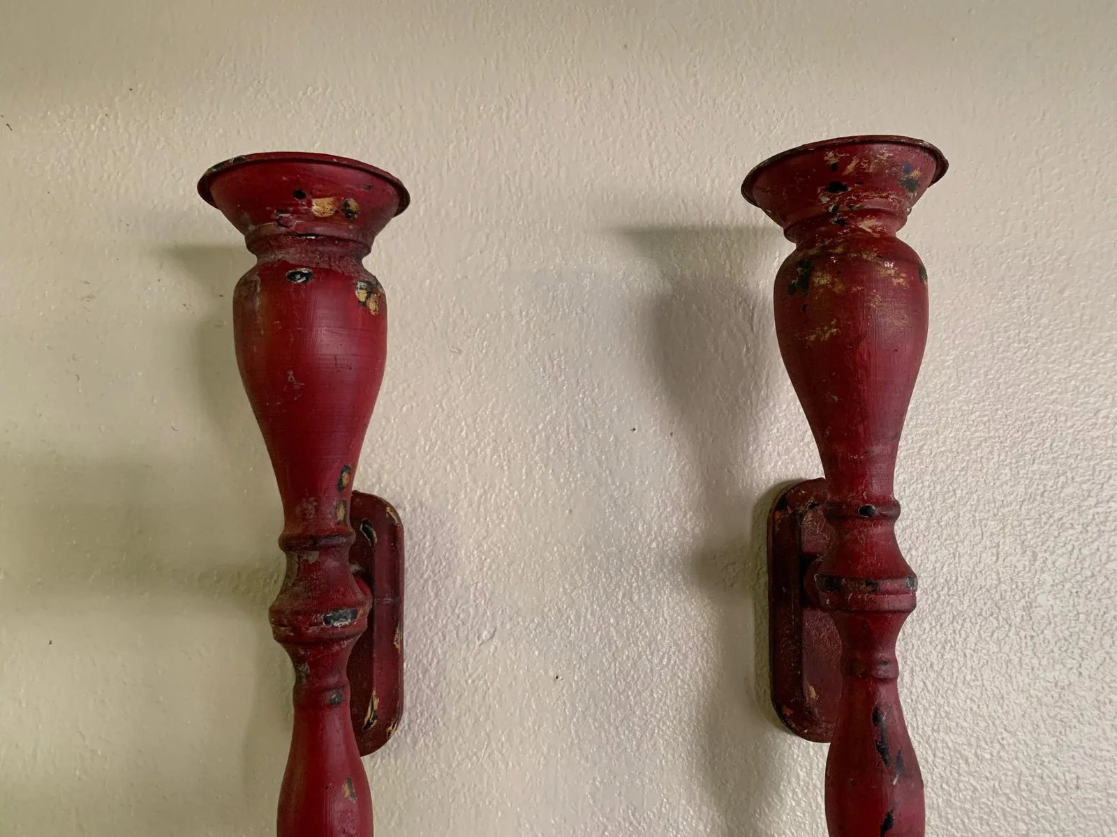 Industrial Rustic Wall Cast Iron Sconces - a Pair - 4