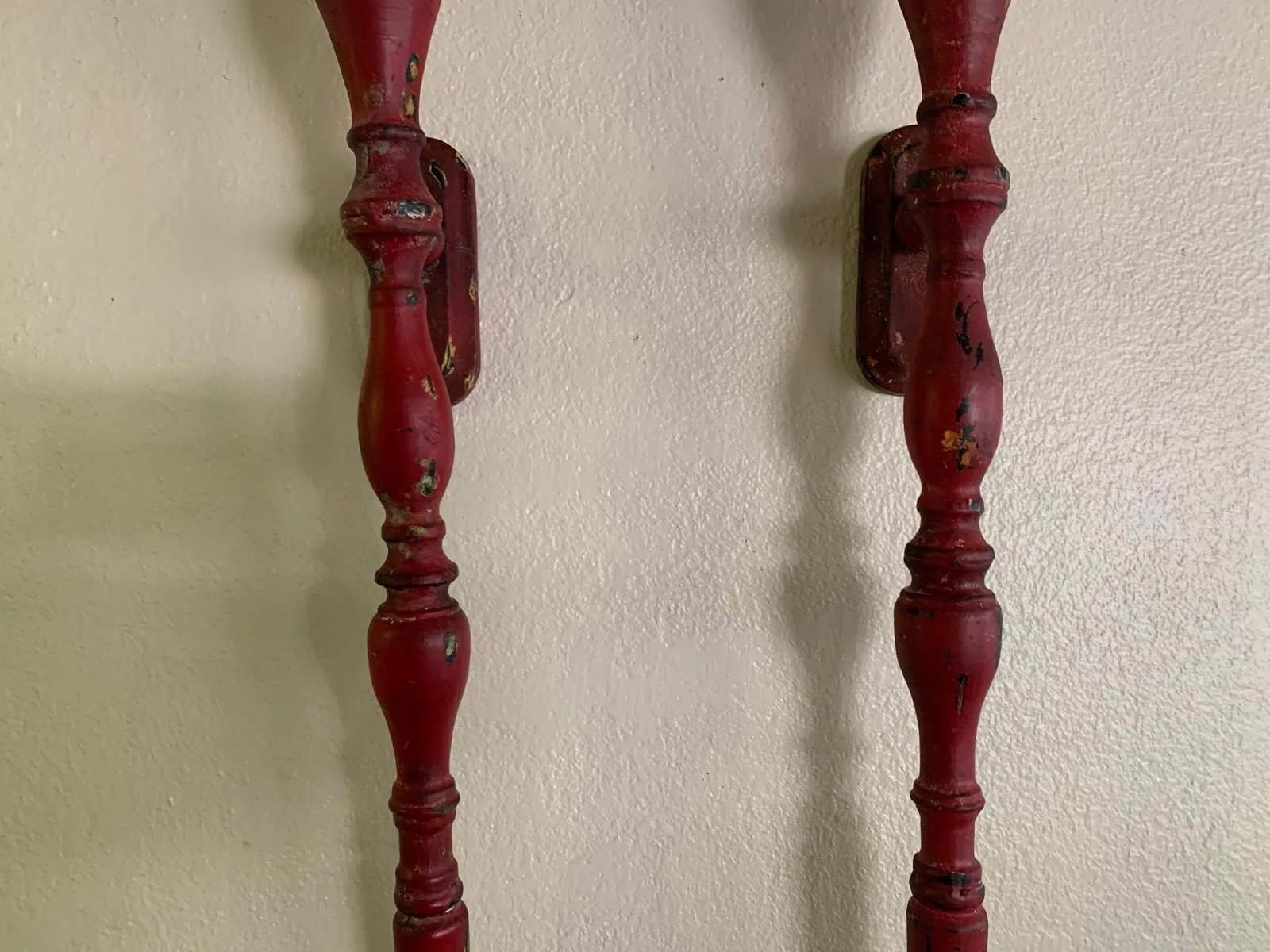 Industrial Rustic Wall Cast Iron Sconces - a Pair - 5