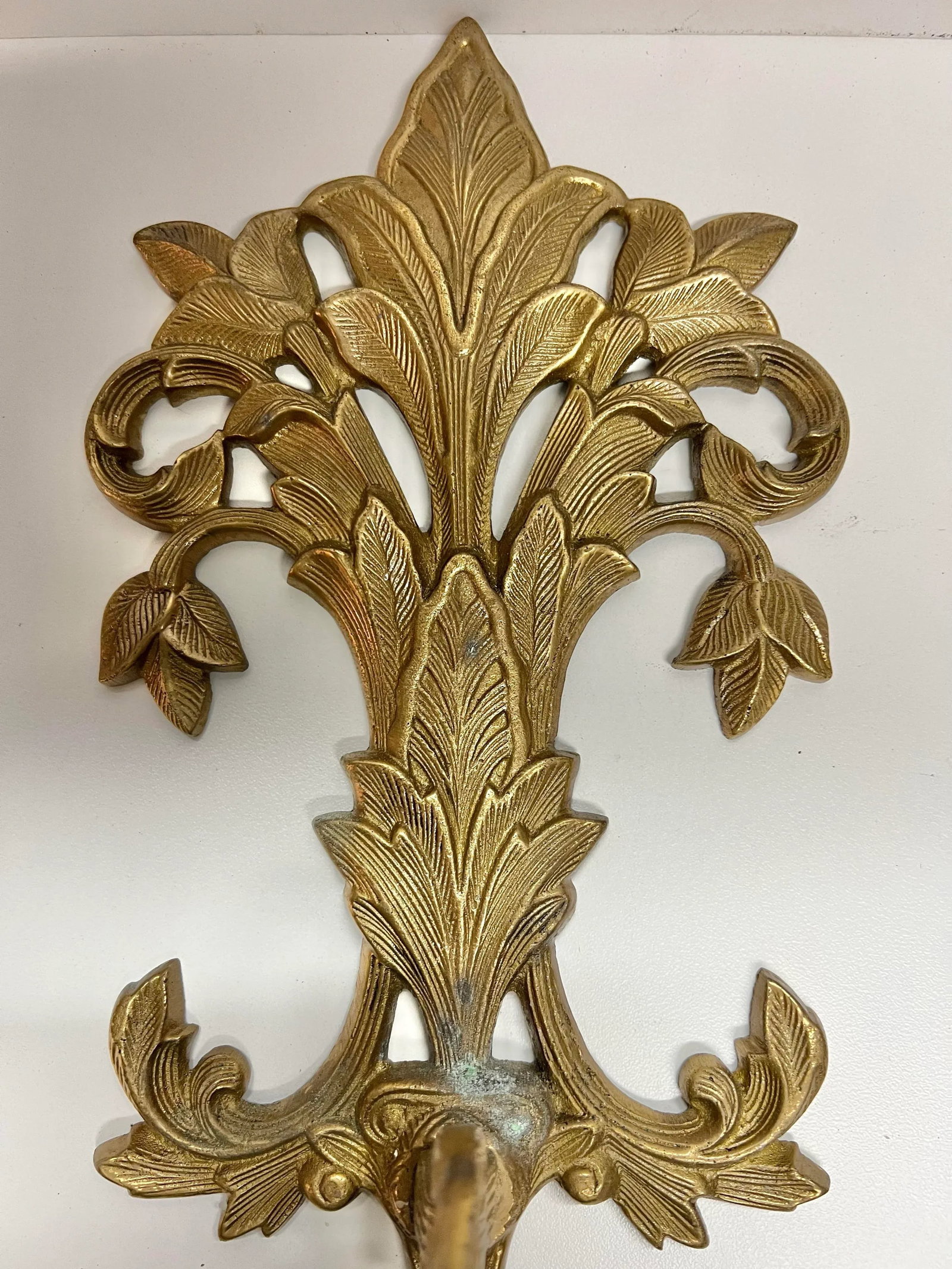 Vintage Mid Century Decorative Brass Sconces Pair of 2 - 5