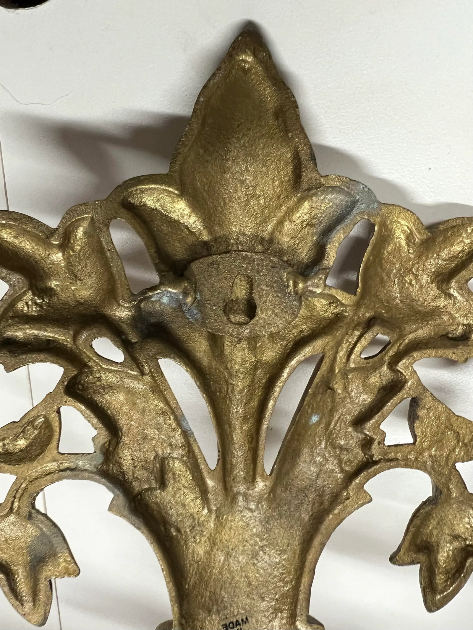 Vintage Mid Century Decorative Brass Sconces Pair of 2 - 6