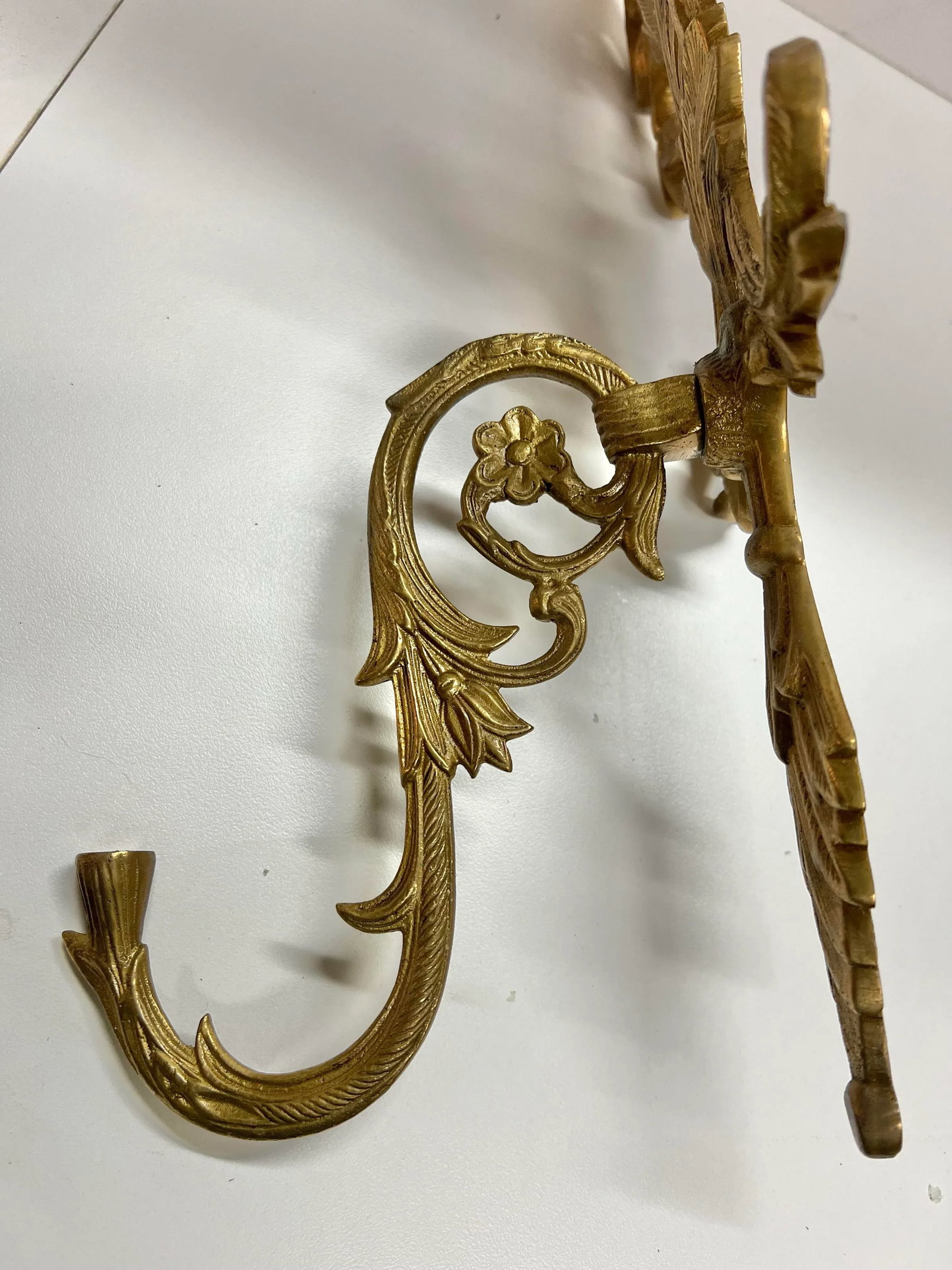 Vintage Mid Century Decorative Brass Sconces Pair of 2 - 7