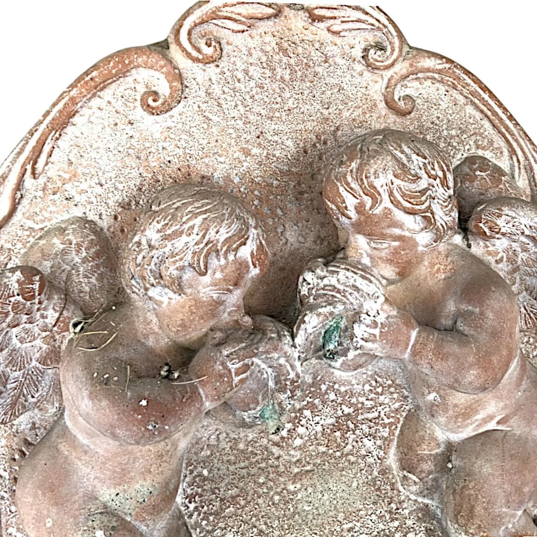 Classic Fiore Stone Cherub Wall Fountain With Integrated Pump - A Timeless Garden Accent - 7