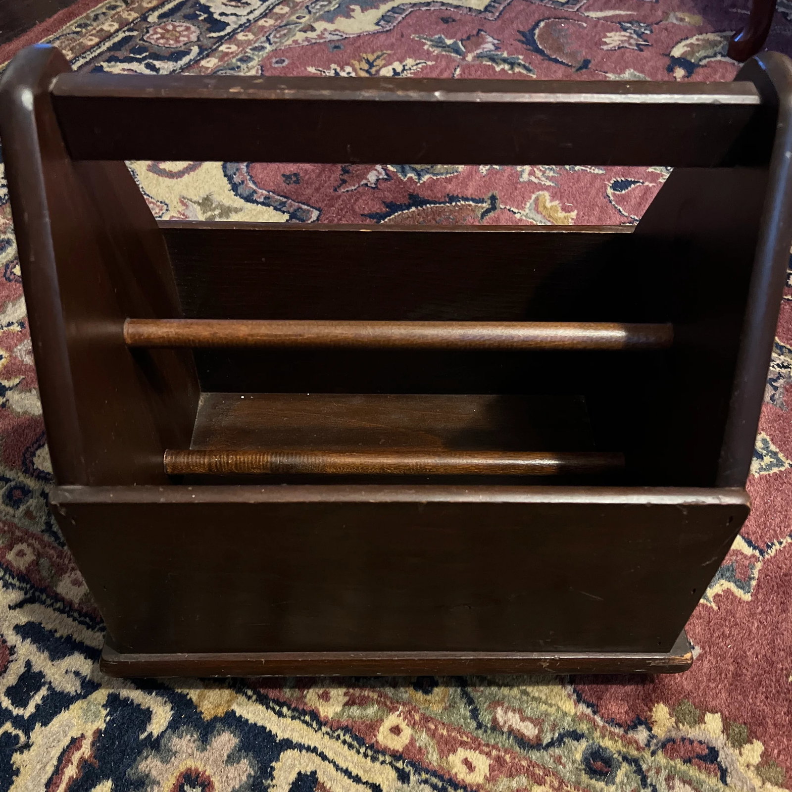 Vintage Wooden Tool, Utility, Craft Box, Farmhouse Storage With Casters - 2