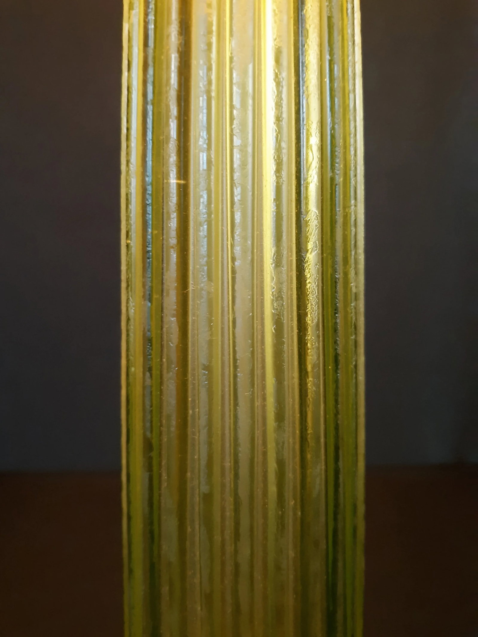 Vintage Mid-Century Modern Seguso for Marbro Corroso Style Celery Glass Table Lamp - 11