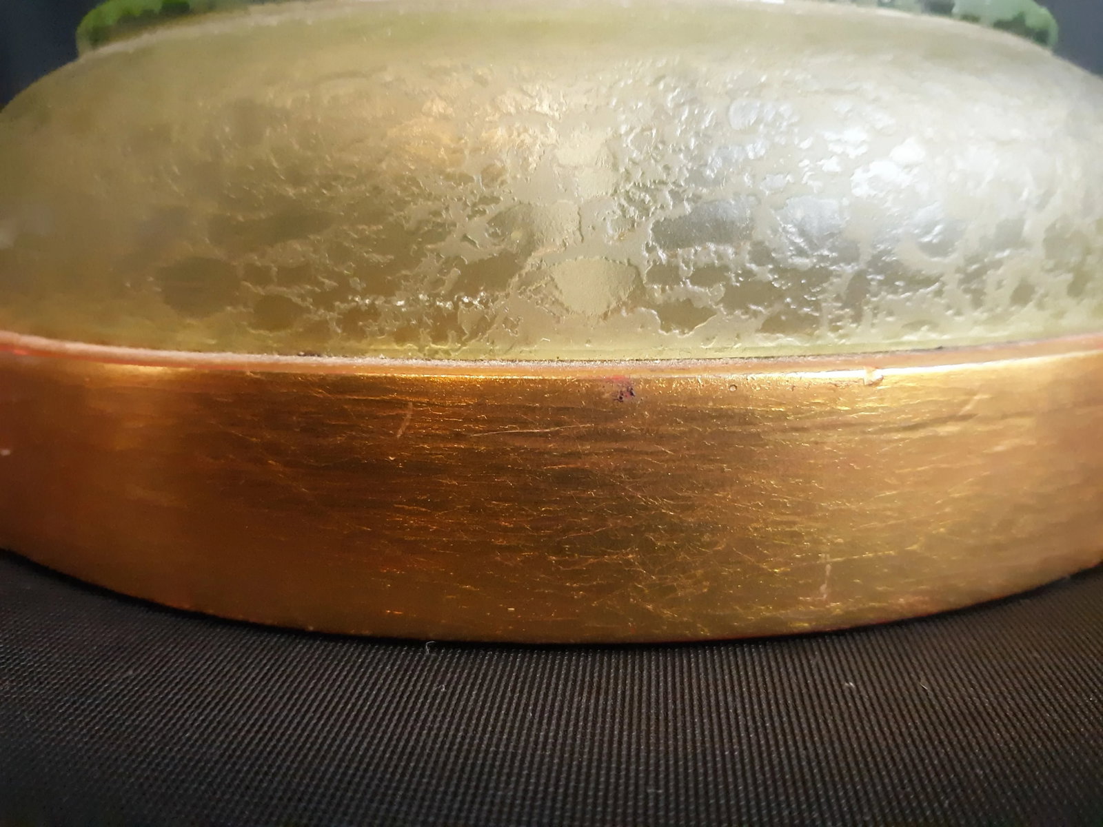 Vintage Mid-Century Modern Seguso for Marbro Corroso Style Celery Glass Table Lamp - 8