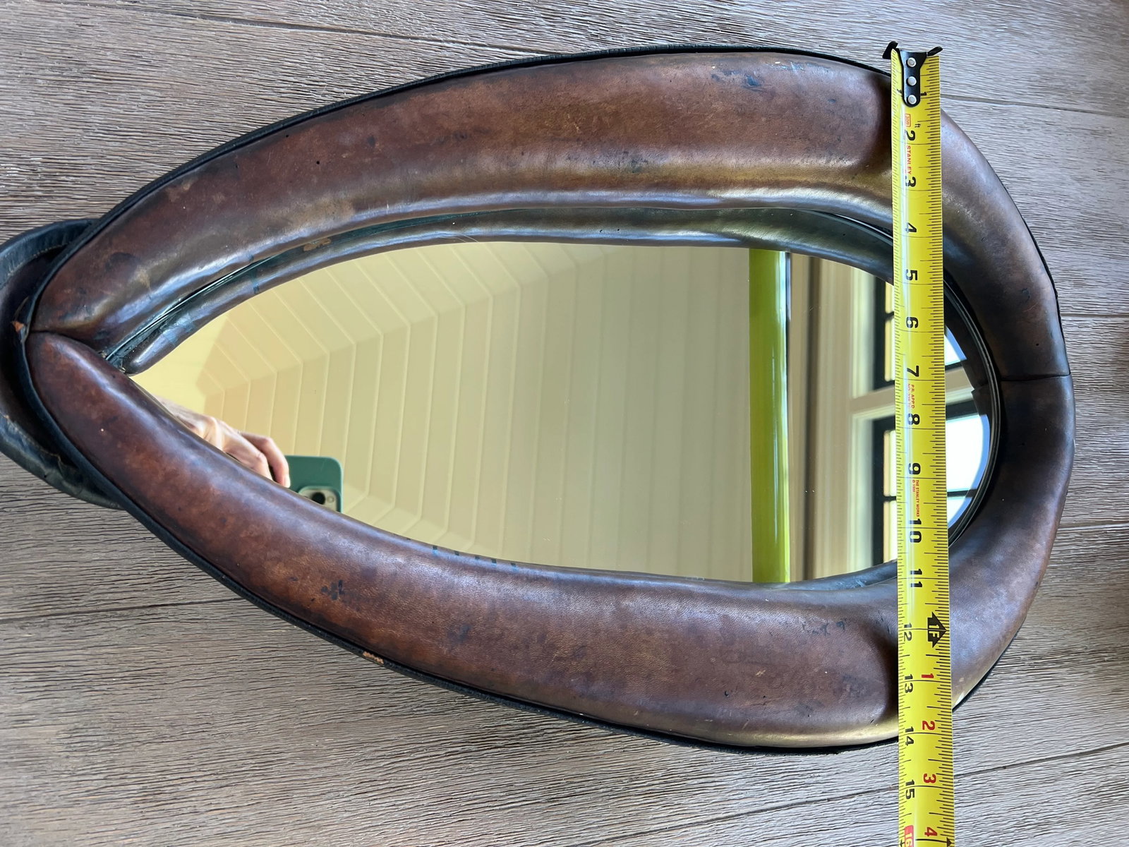 Antique Leather Horse Collar/ Oxen Yoke Mirror - 4