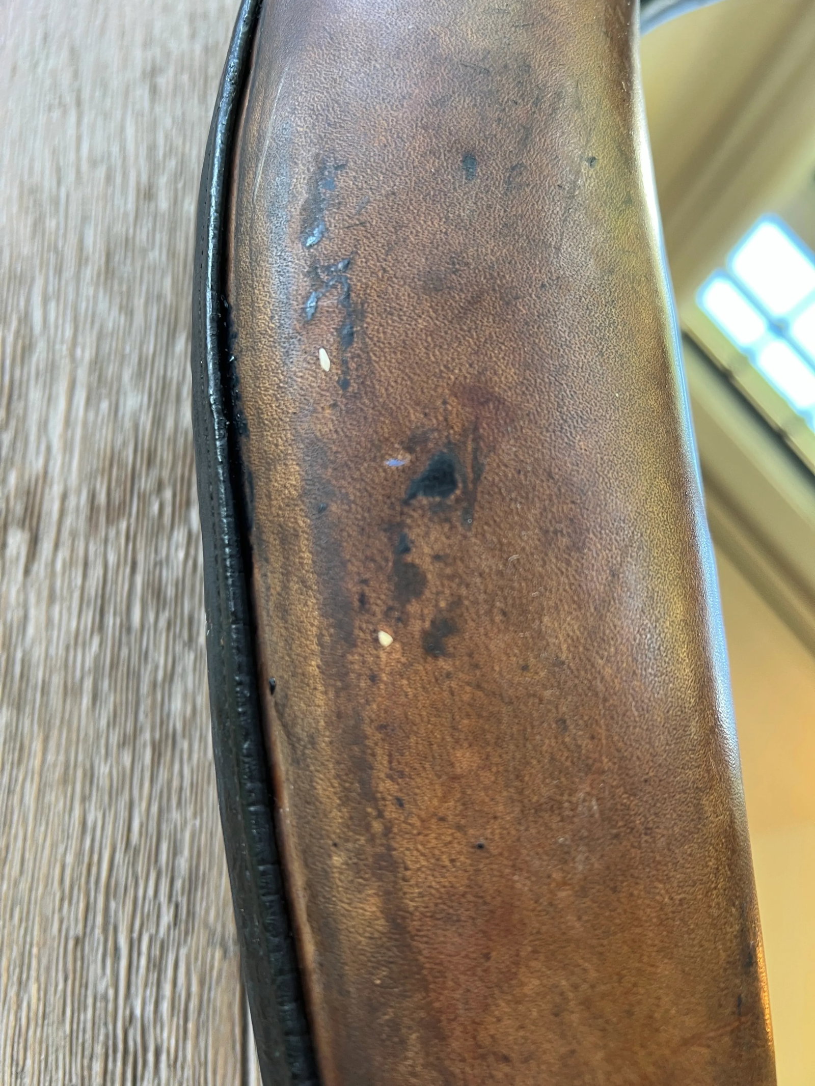 Antique Leather Horse Collar/ Oxen Yoke Mirror - 7