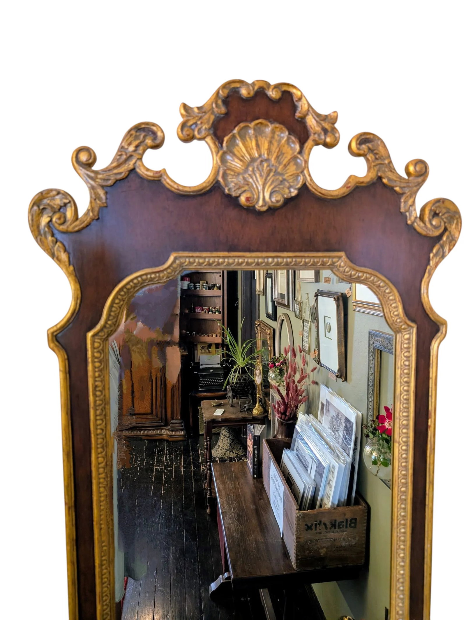 Vintage Ethan Allen Gilt Tipped Regency Mirror - 2