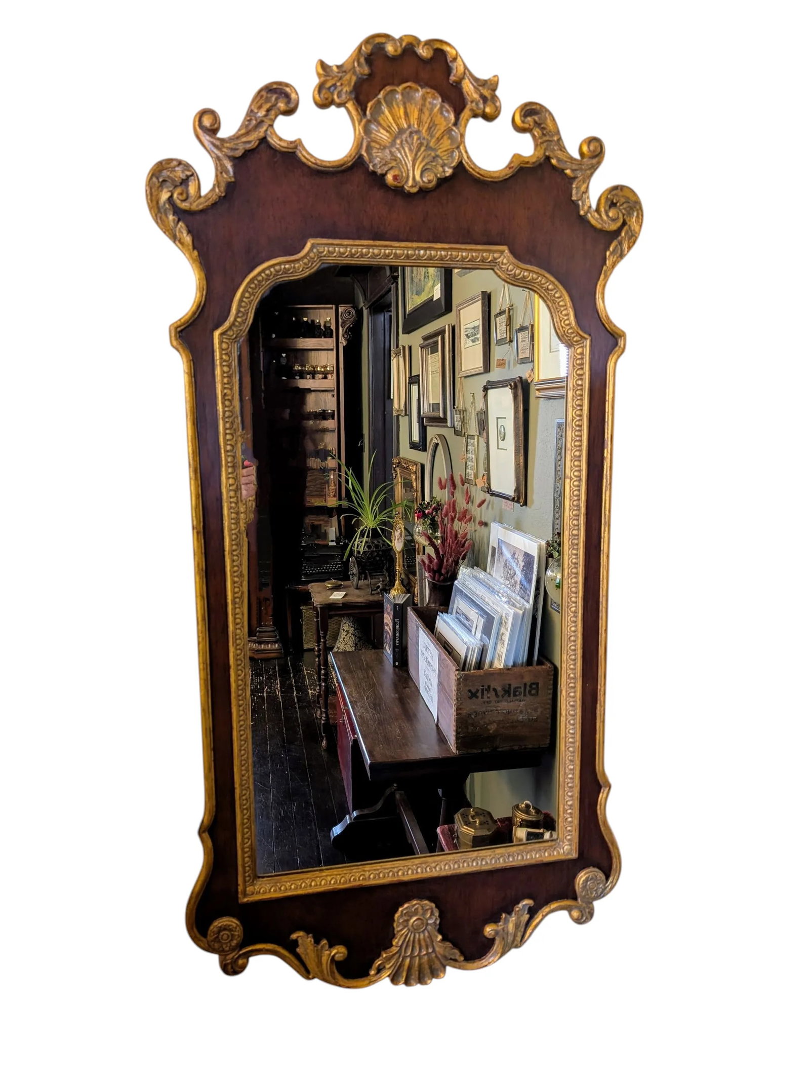 Vintage Ethan Allen Gilt Tipped Regency Mirror - 3