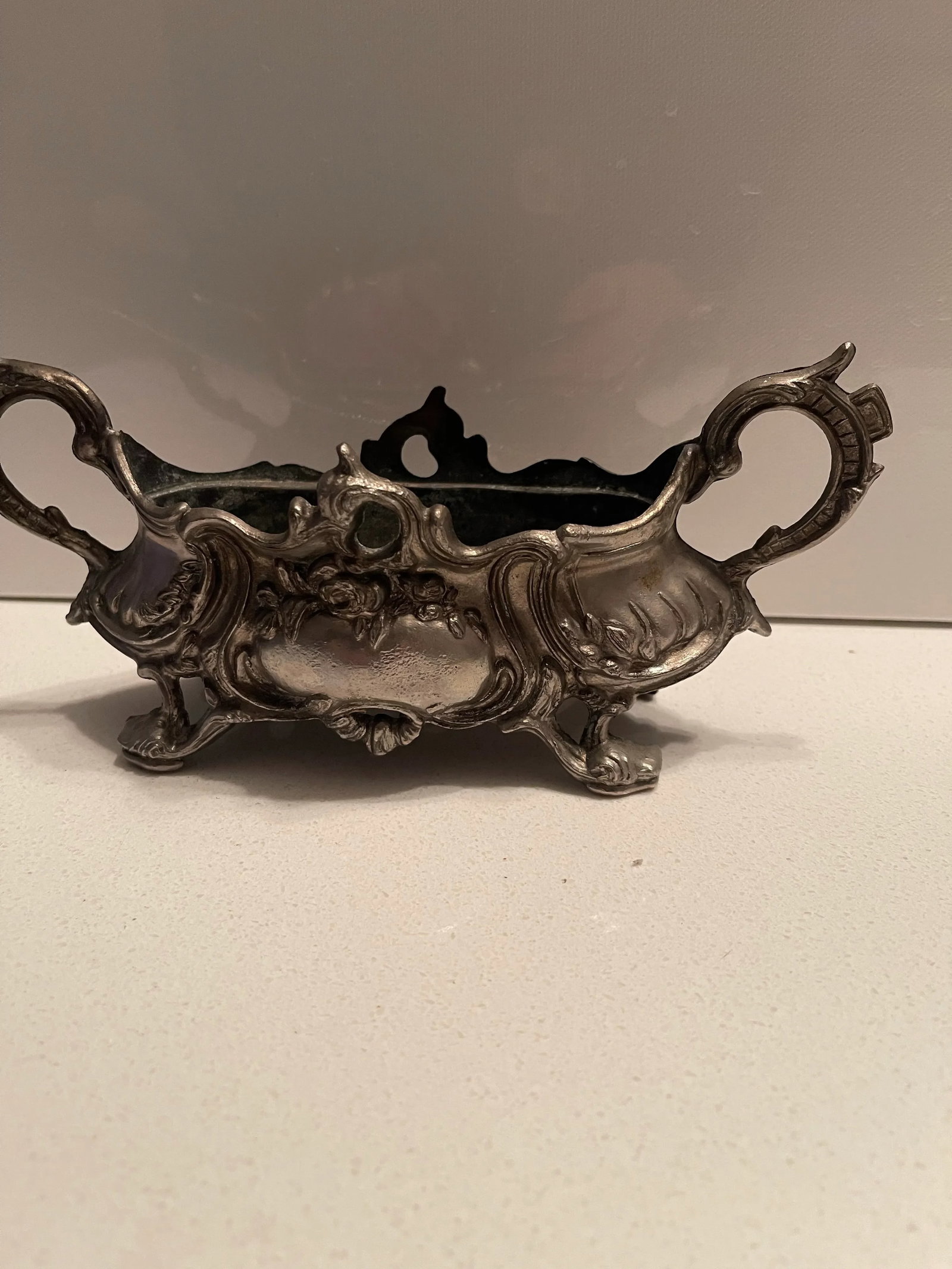 Antique French Silverplated Jardiniere (Planter) Centerpiece - 4
