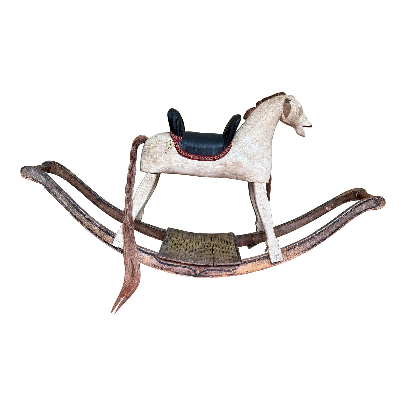 19th Century-Early 20th Century Antique Victorian American Folk Art Wooden Rocking Horse (1 of 11)